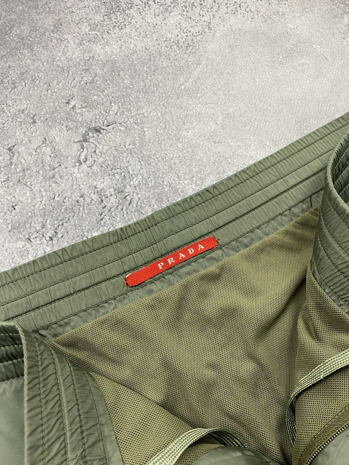 Prada Vintage Prada Nylon Swim Shorts Rare Metal Green Size US 32 / EU 48 - 10 Thumbnail