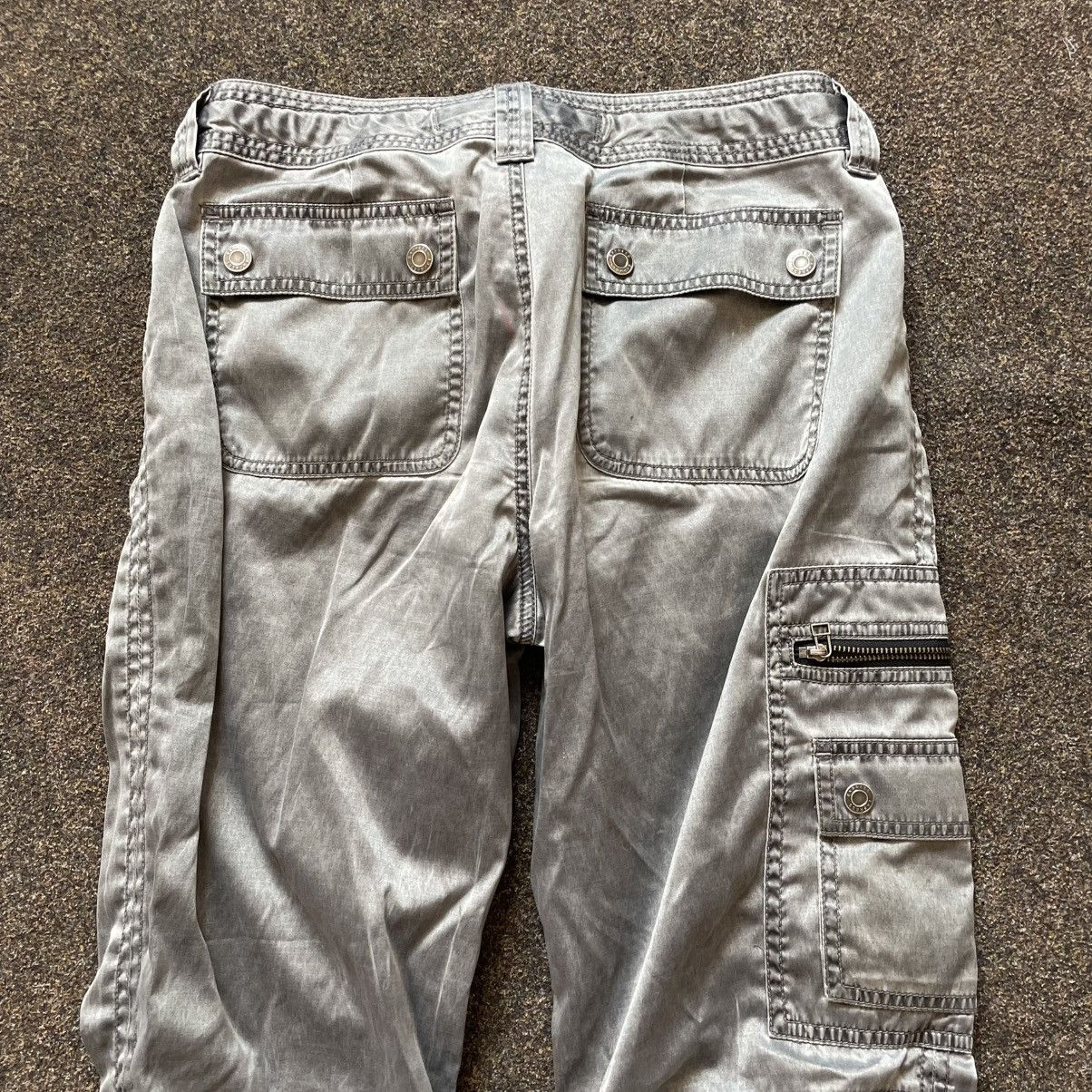 Vintage Vintage Y2K Baggy Cargo Pants Distressed Streetwear Logo 33 Size 33" - 5 Thumbnail