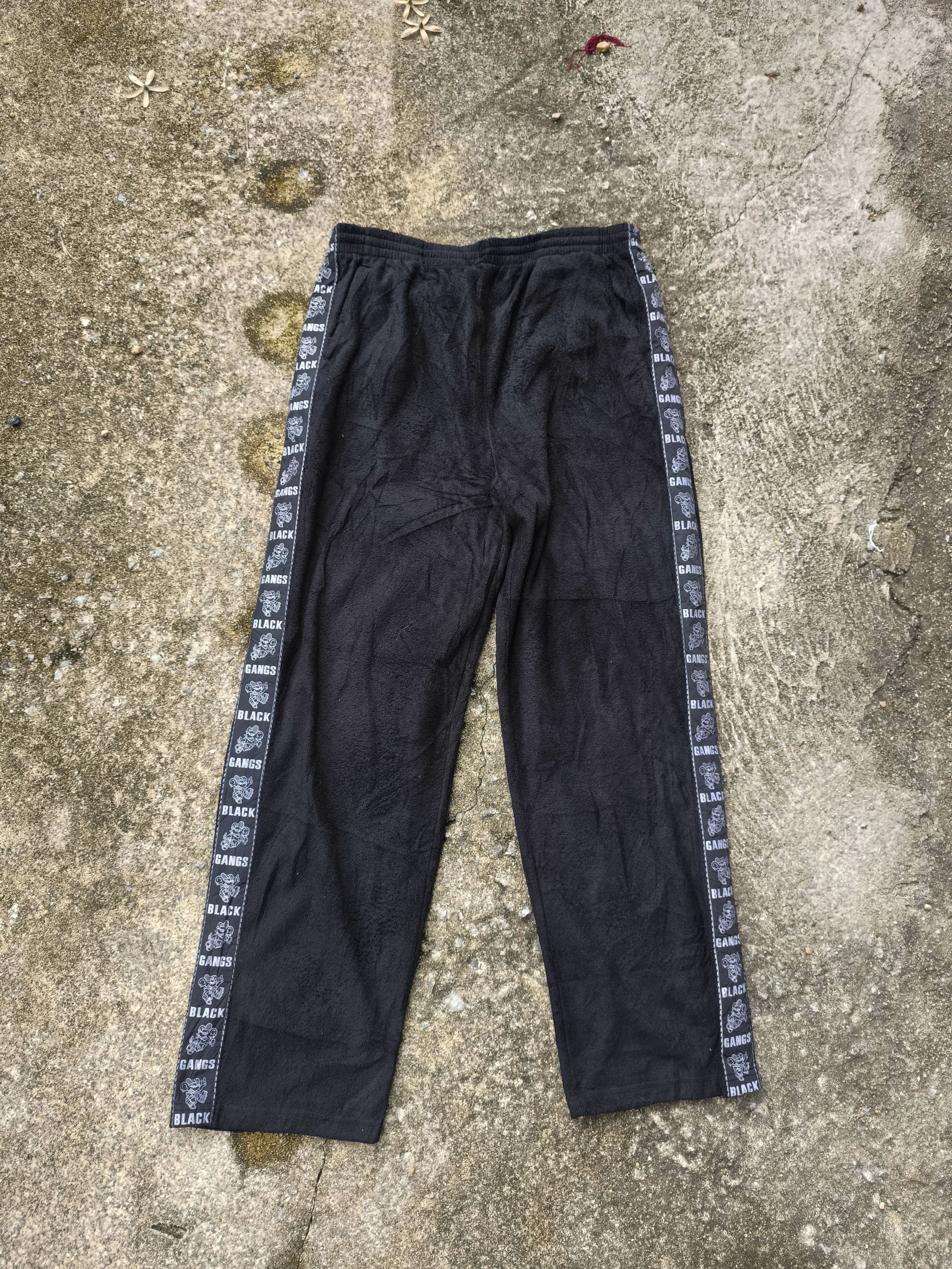 Designer × Vintage Vintage Y2K baggy sweatpants side tape black gangs magixson Size US 32 / EU 48 - 1 Thumbnail