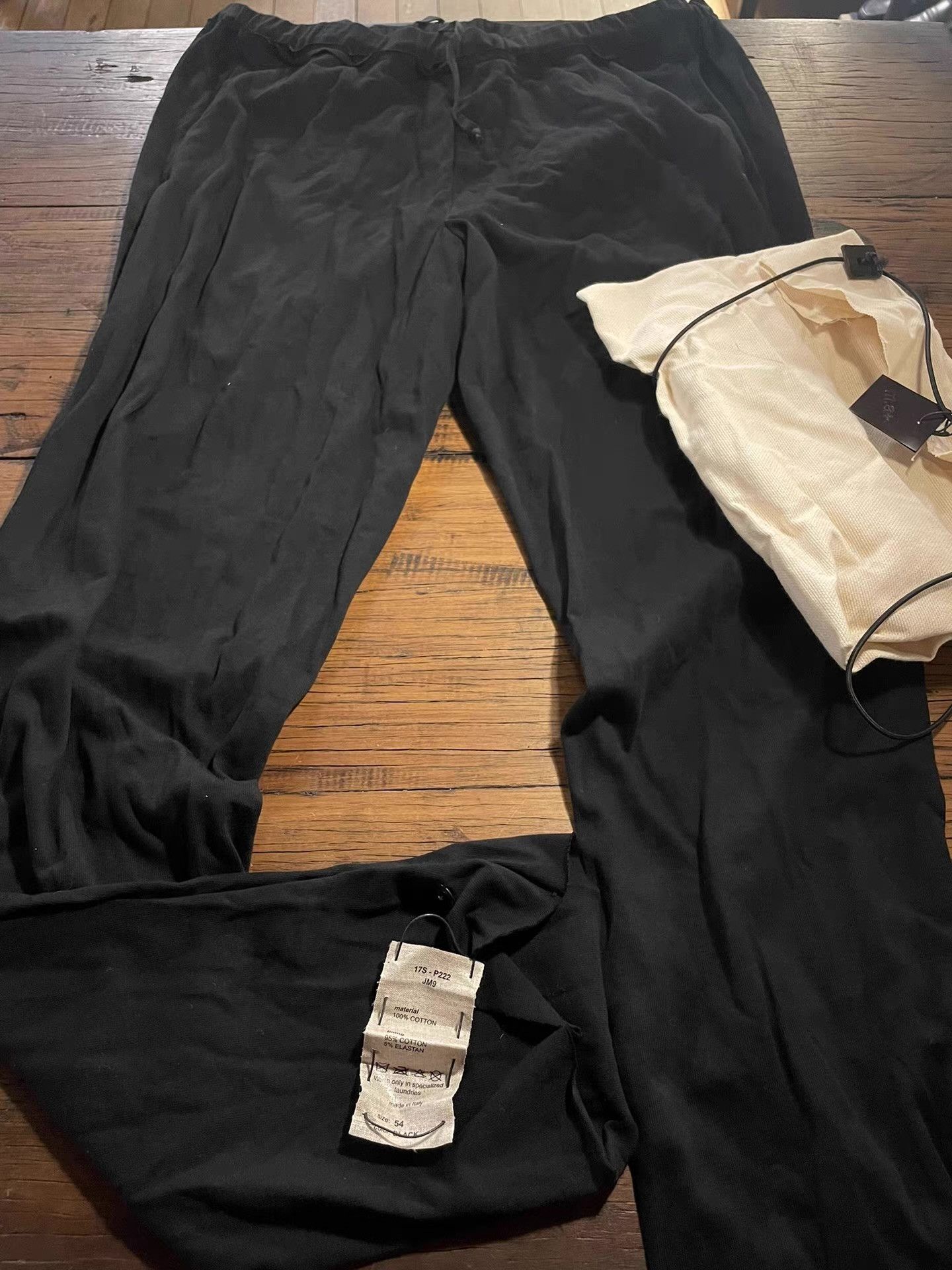 Ma+ m.a+ 17SS Black Medium‑Fit Slip‑On Pants Ｑ25 Size US 34 / EU 50 - 1 Thumbnail