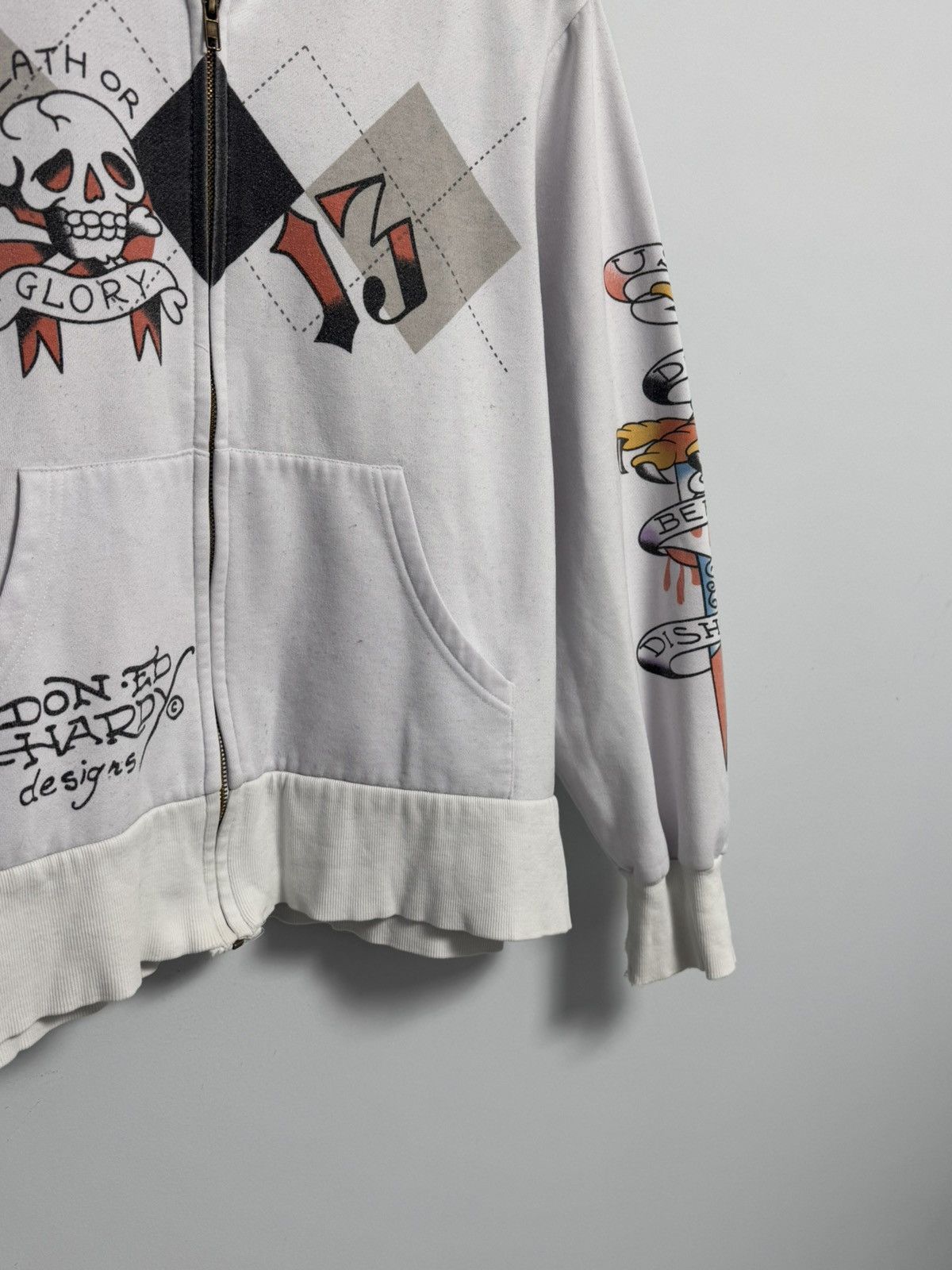 Ed Hardy × Vintage Ed Hardy Vintage Zip Hoodie Y2K style Size M / US 6-8 / IT 42-44 - 10 Thumbnail