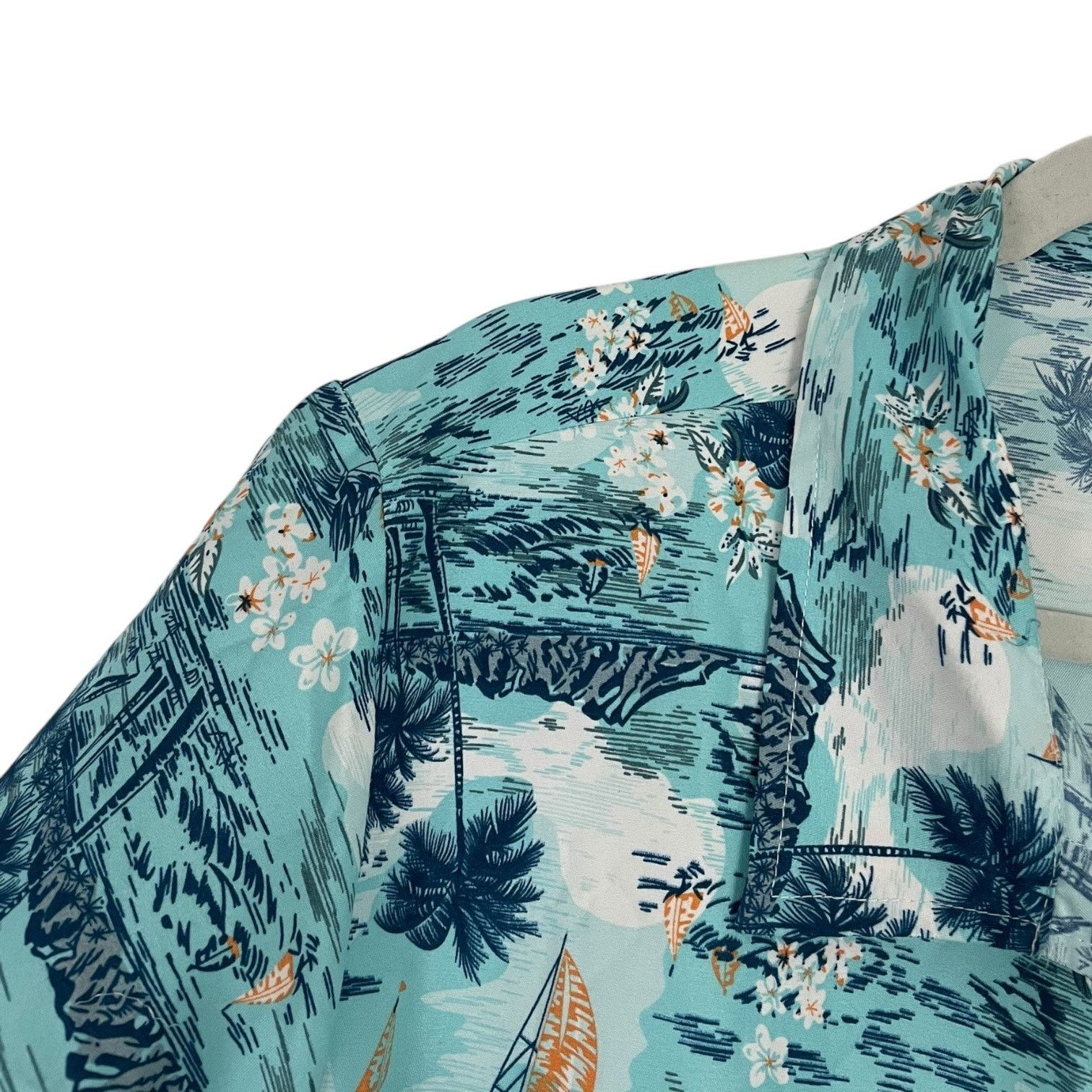 Other Tailor Pal Love Vintage Blue Hawaiian Button Down Shirt Size US XXL / EU 58 / 5 - 2 Thumbnail