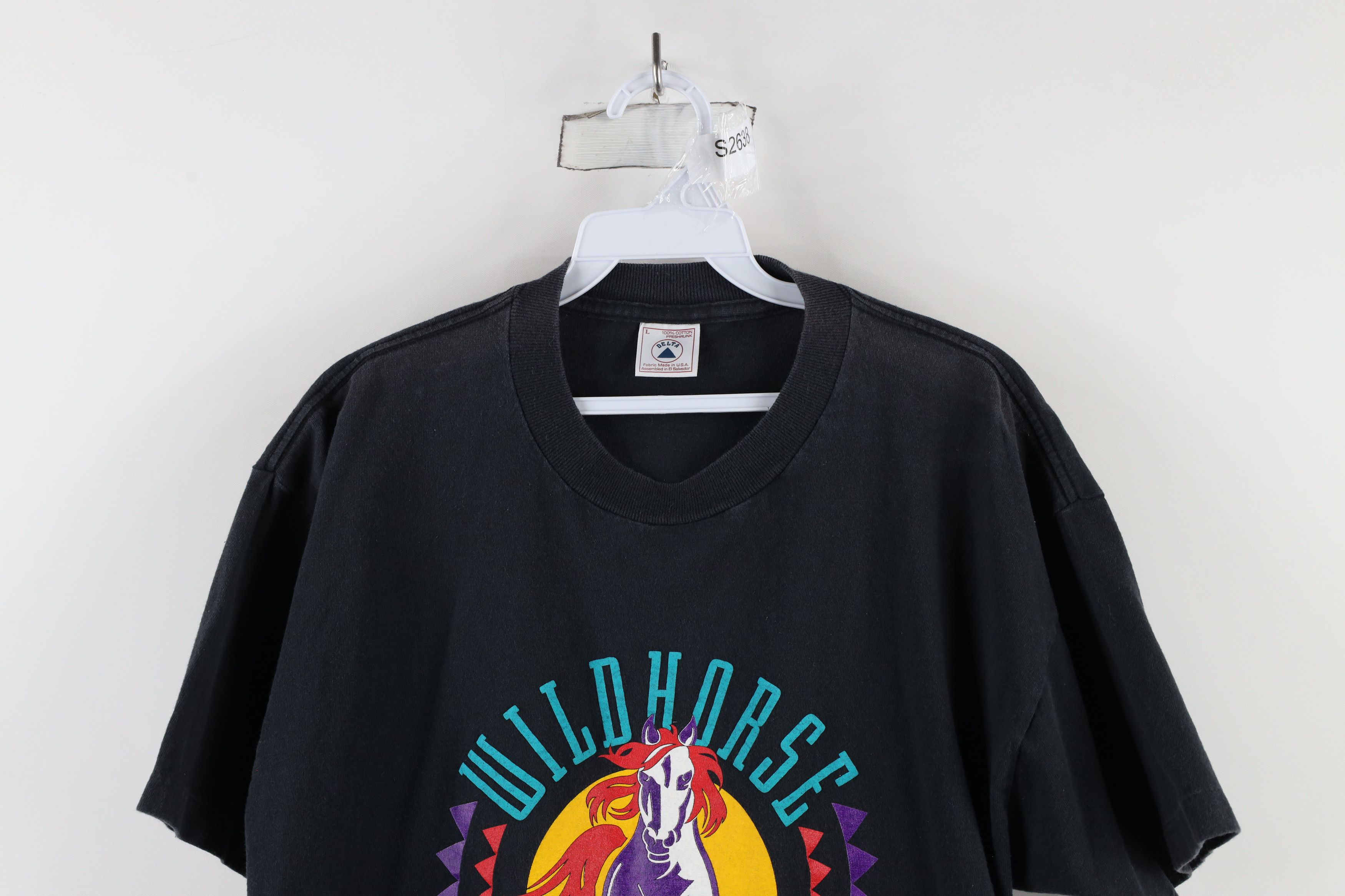 Vintage Vintage 90s Streetwear Nashville Pullover T-Shirt Black Size L / US 10 / IT 46 - 2 Thumbnail