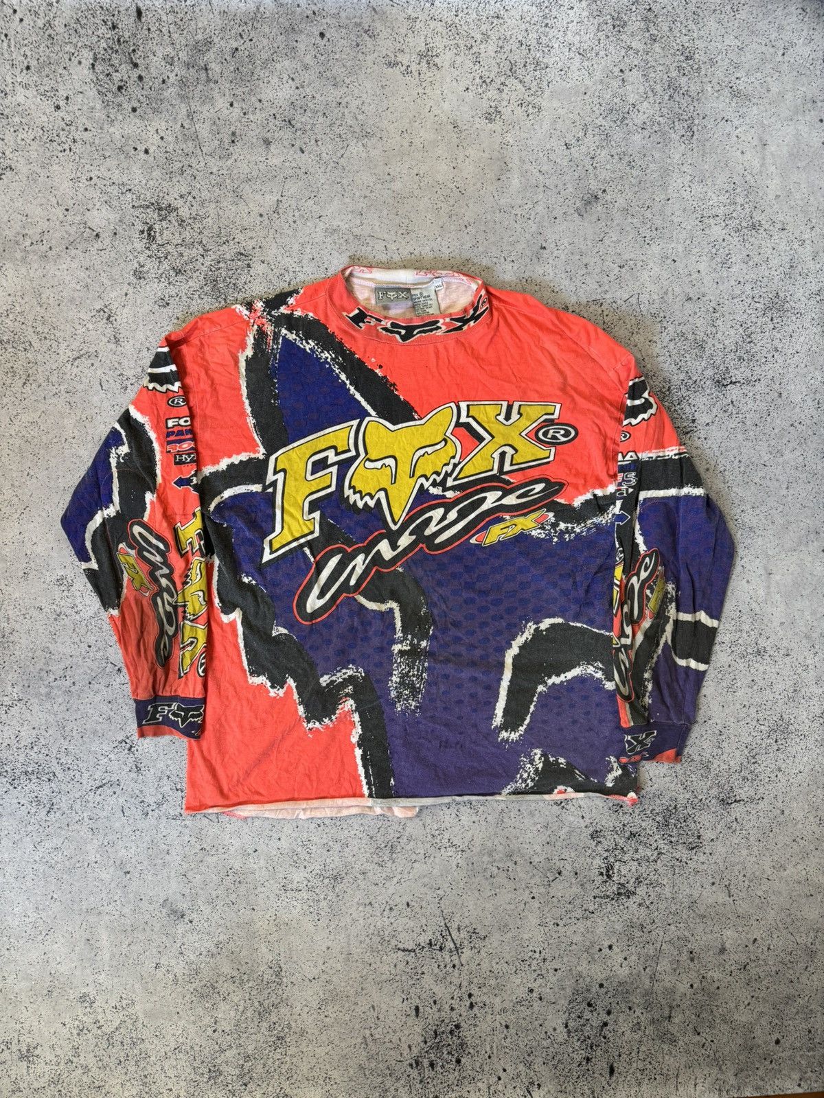 Fox Racing Fox Racing × Very Rare Vintage 90's Team Fox Racing Jersey Size US XXL / EU 58 / 5 - 1 Thumbnail