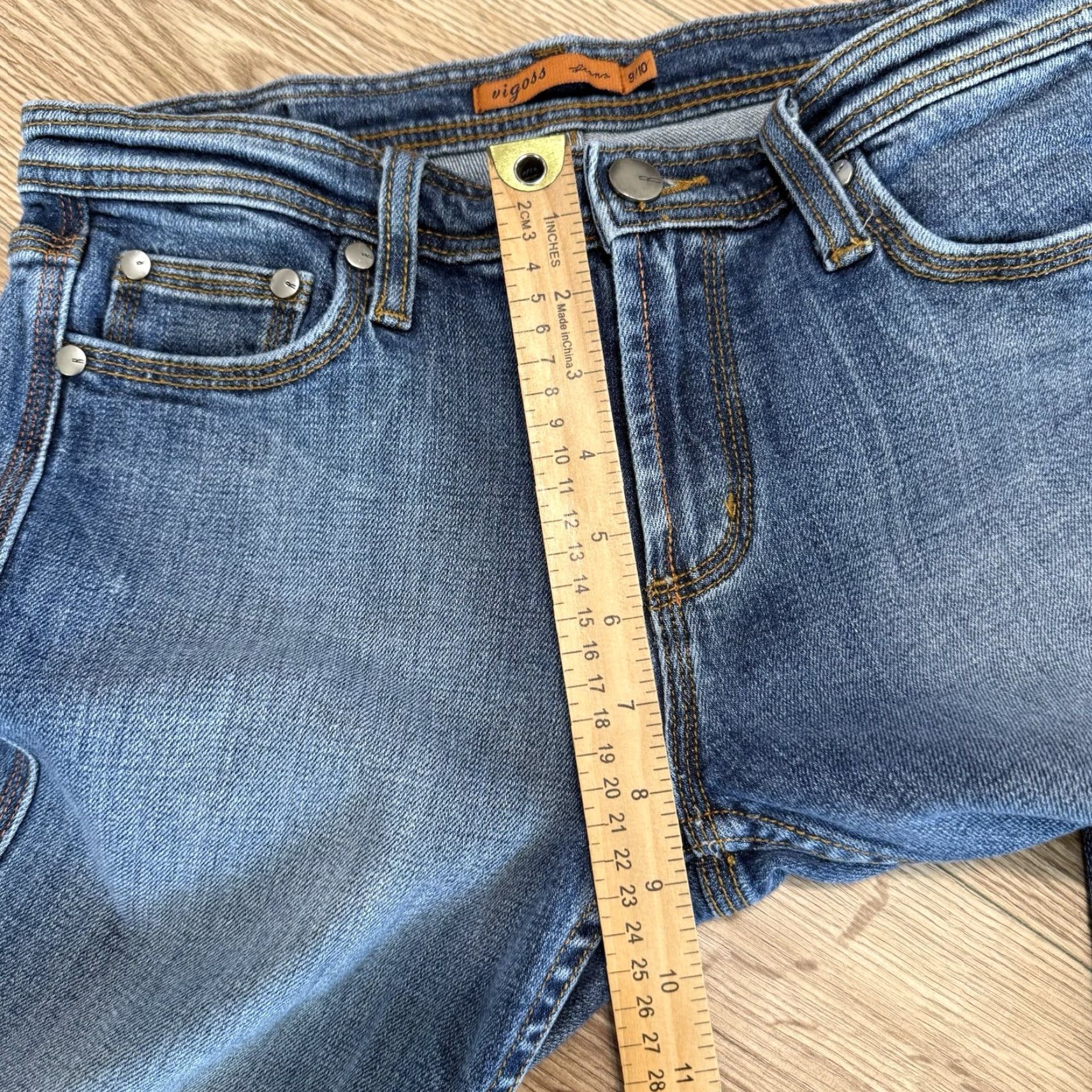 Vintage VIGOSS Women's Capri Jeans Denim Cotton Blend Size 9/10 Blue Mid Rise 20.5 Inch Inseam Size 30" / US 8 / IT 44 - 6 Thumbnail