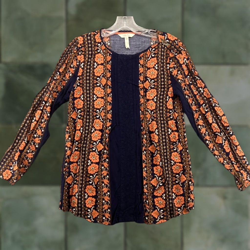 Vintage Matilda Jane Long Sleeve Blouse Womens XS Navy Blue Floral Casual Vintage No Size XS / US 0-2 / IT 36-38 - 1 Thumbnail