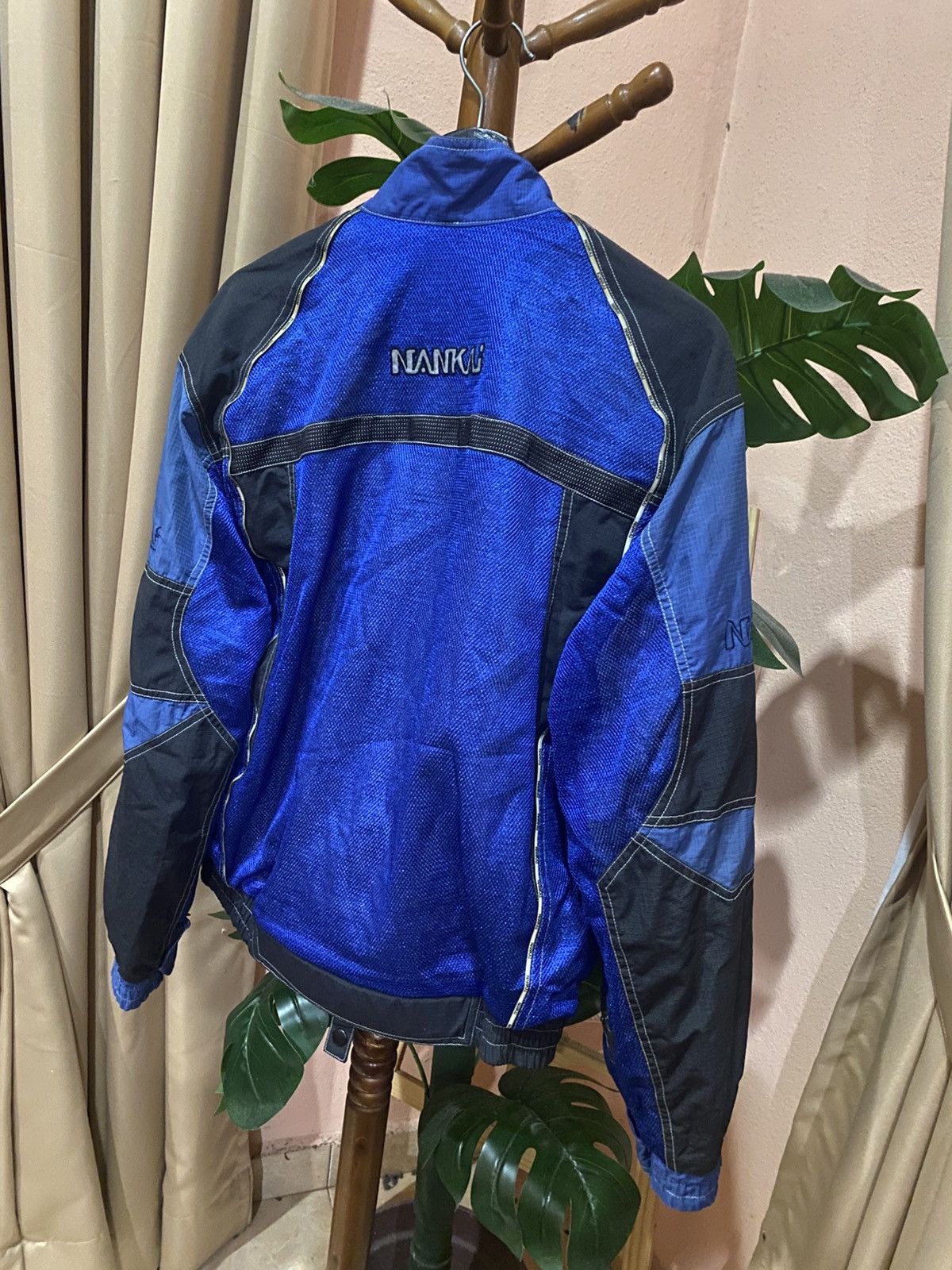 Japanese Brand Nankai Vintage Mesh Motorcycle Jacket - Blue & Black Size US L / EU 52-54 / 3 - 10 Thumbnail