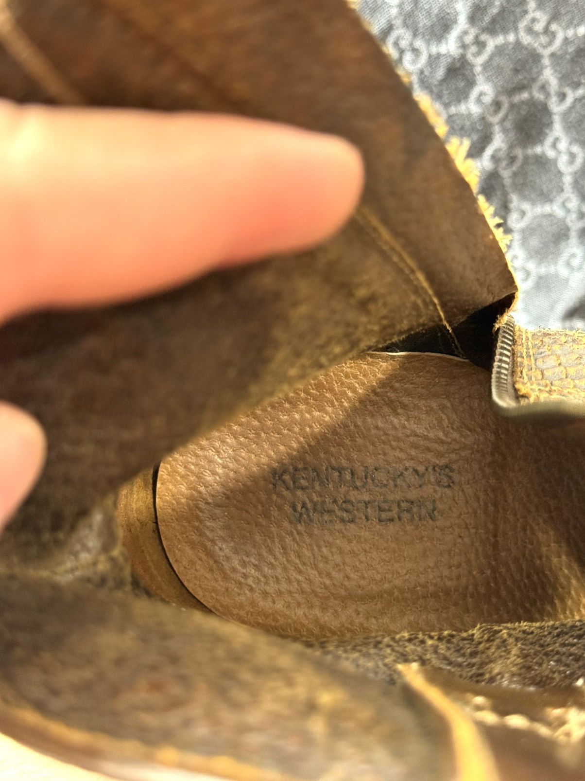 Cowboy Equipment 💥Rare! Vintage Kentucky Western Snake Leather Cowboy Boots Size US 10.5 / EU 43-44 - 11 Thumbnail