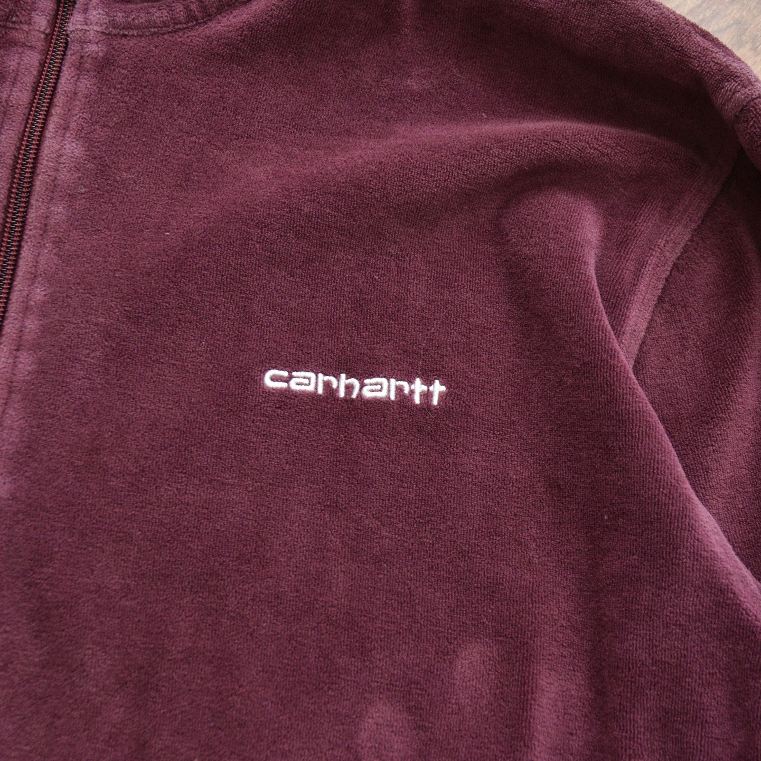 Carhartt Carhartt WIP Tila Pullover 1/4 Zip Velvet Velur Burgundy L Size US L / EU 52-54 / 3 - 7 Thumbnail