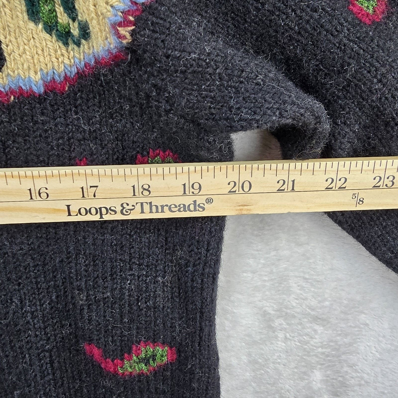 Other Vintage Roberta Frost Wool Knit Sweater Small Paisley Floral Size S / US 4 / IT 40 - 6 Thumbnail