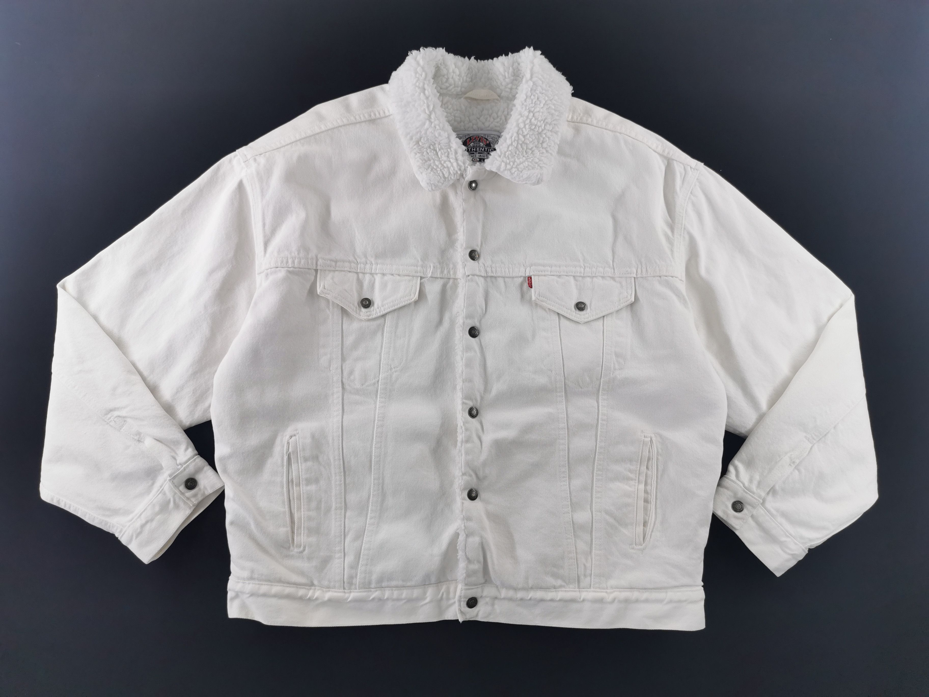 Levi's Vintage 90s Levis Sherpa Denim Jacket Made In USA Size XL Size US XL / EU 56 / 4 - 1 Thumbnail