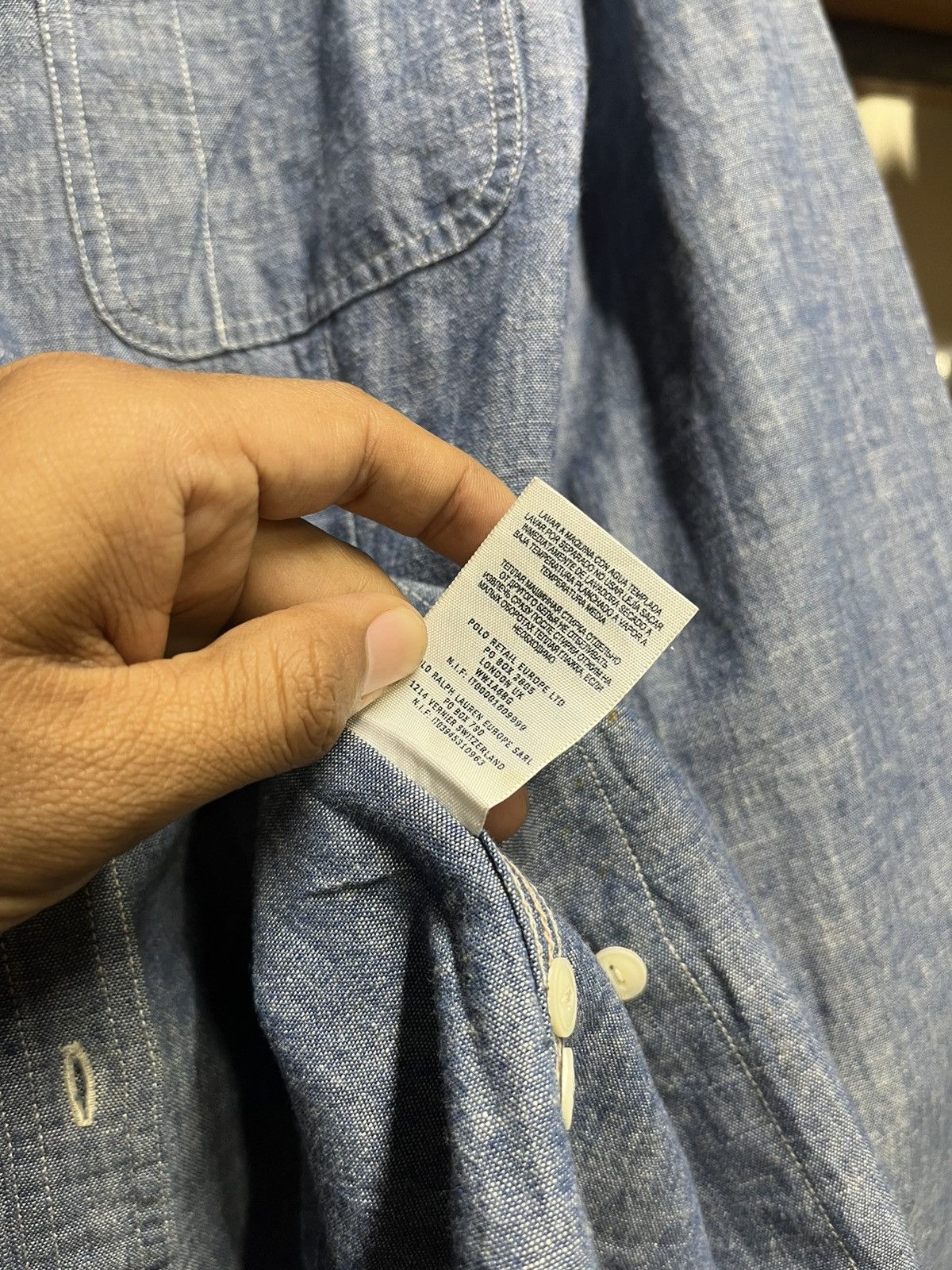 RRL Ralph Lauren RRL ralph lauren chambray work seldvedge shirt Size US S / EU 44-46 / 1 - 8 Thumbnail