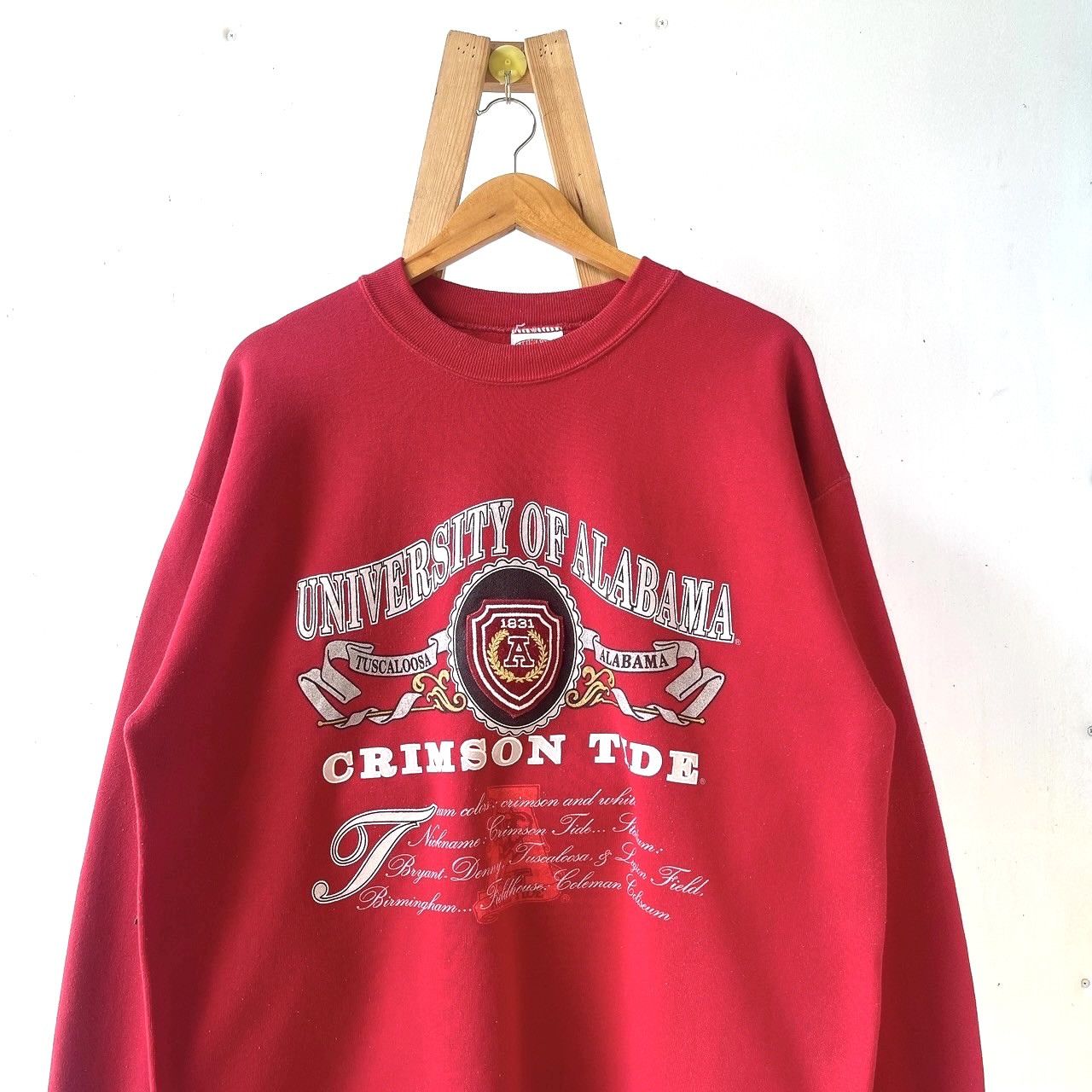Nutmeg × Vintage Vintage 90s Alabama Crimson Tide NCAA sweatshirt/ XL Size US XL / EU 56 / 4 - 3 Thumbnail
