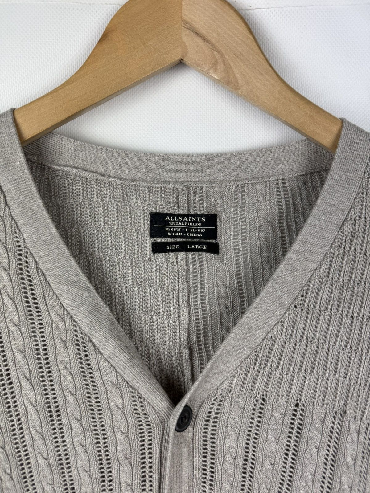 Allsaints × Japanese Brand Allsaints Men’s Knitted Yurik Cardigan Sweater Size L Size US L / EU 52-54 / 3 - 8 Thumbnail