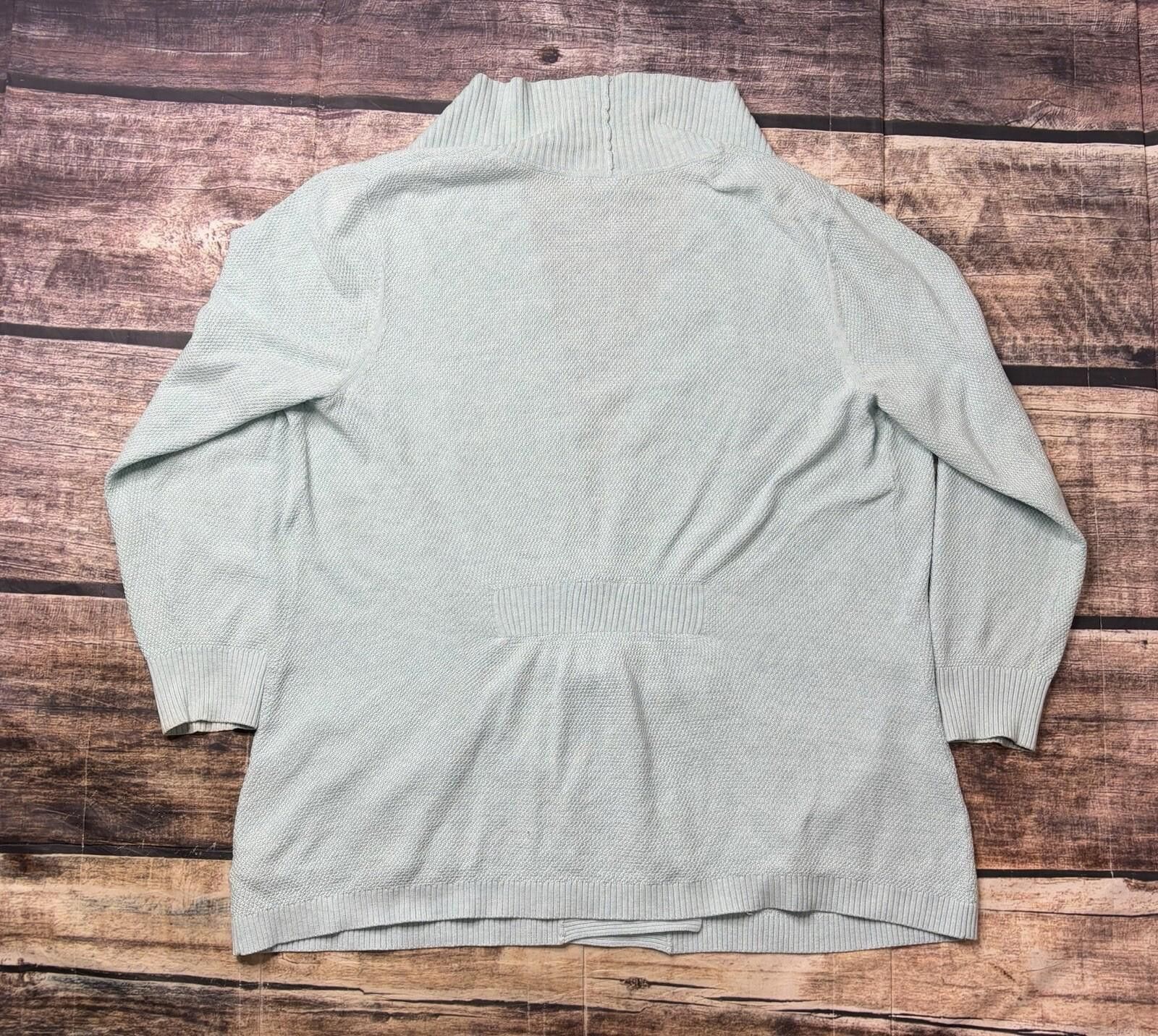 L.L. Bean LL Bean Cardigan Sweater Women's XL Light Blue Pockets Size XL / US 12-14 / IT 48-50 - 3 Thumbnail