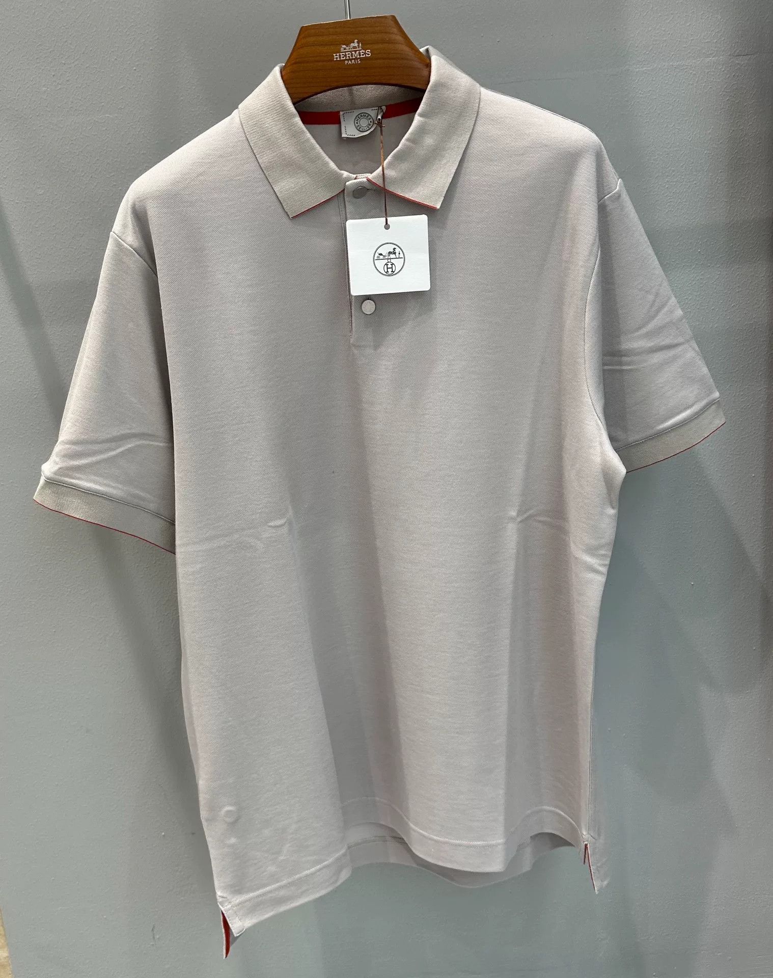 Hermes Hermes Men's Equestrian Short Sleeve Polo Size US XL / EU 56 / 4 - 1 Thumbnail