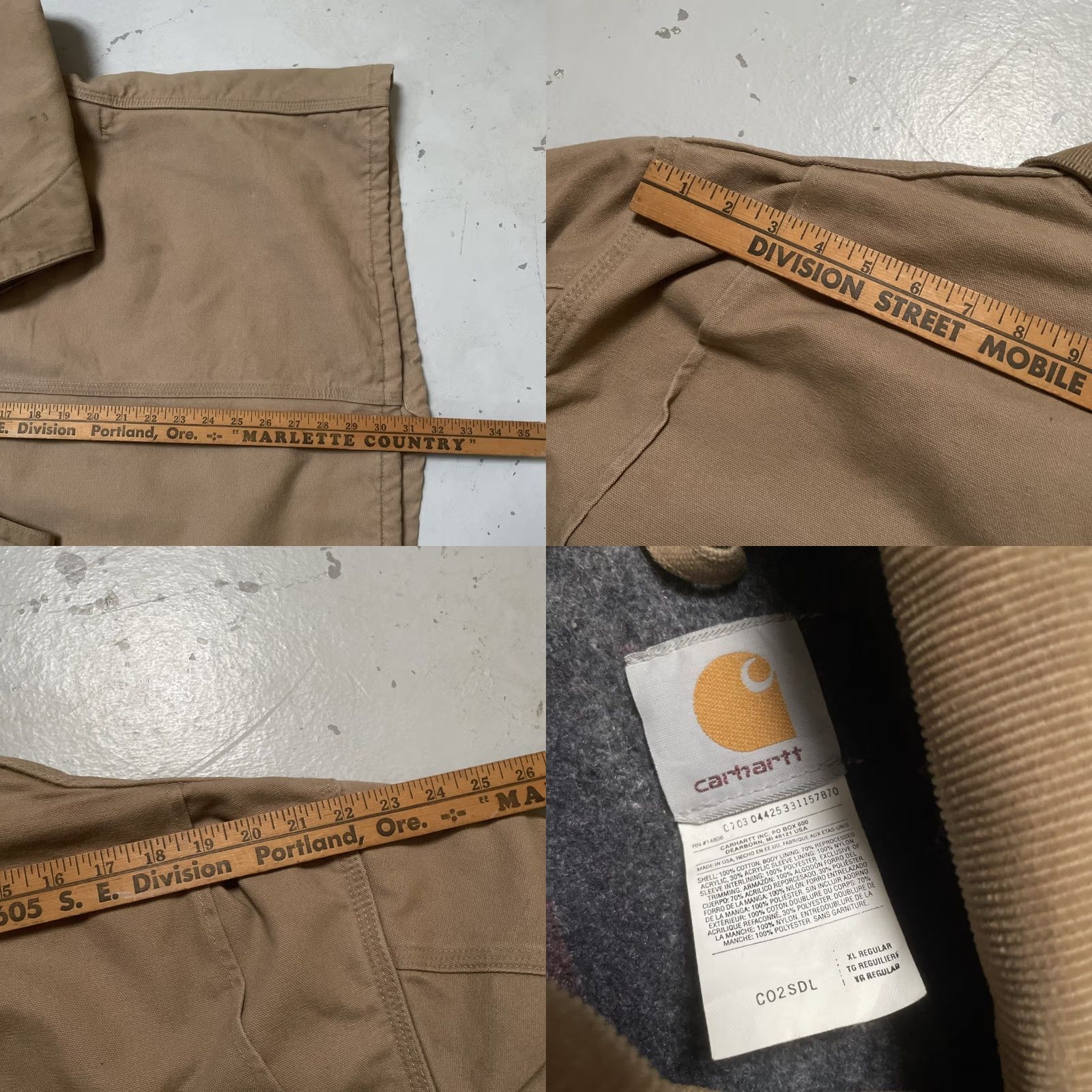 Carhartt VINTAGE Carhartt Jacket Canvas Chore Lined USA XL Unisex Adults Tan 90s Workwear Size US XL / EU 56 / 4 - 9 Thumbnail