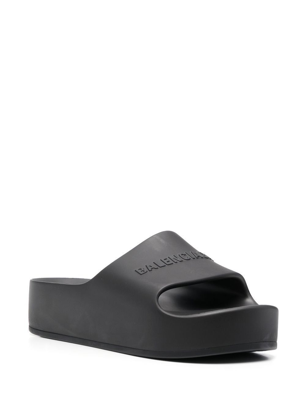 image of Balenciaga Black Chunky Slide Sandals, Men's (Size 10)
