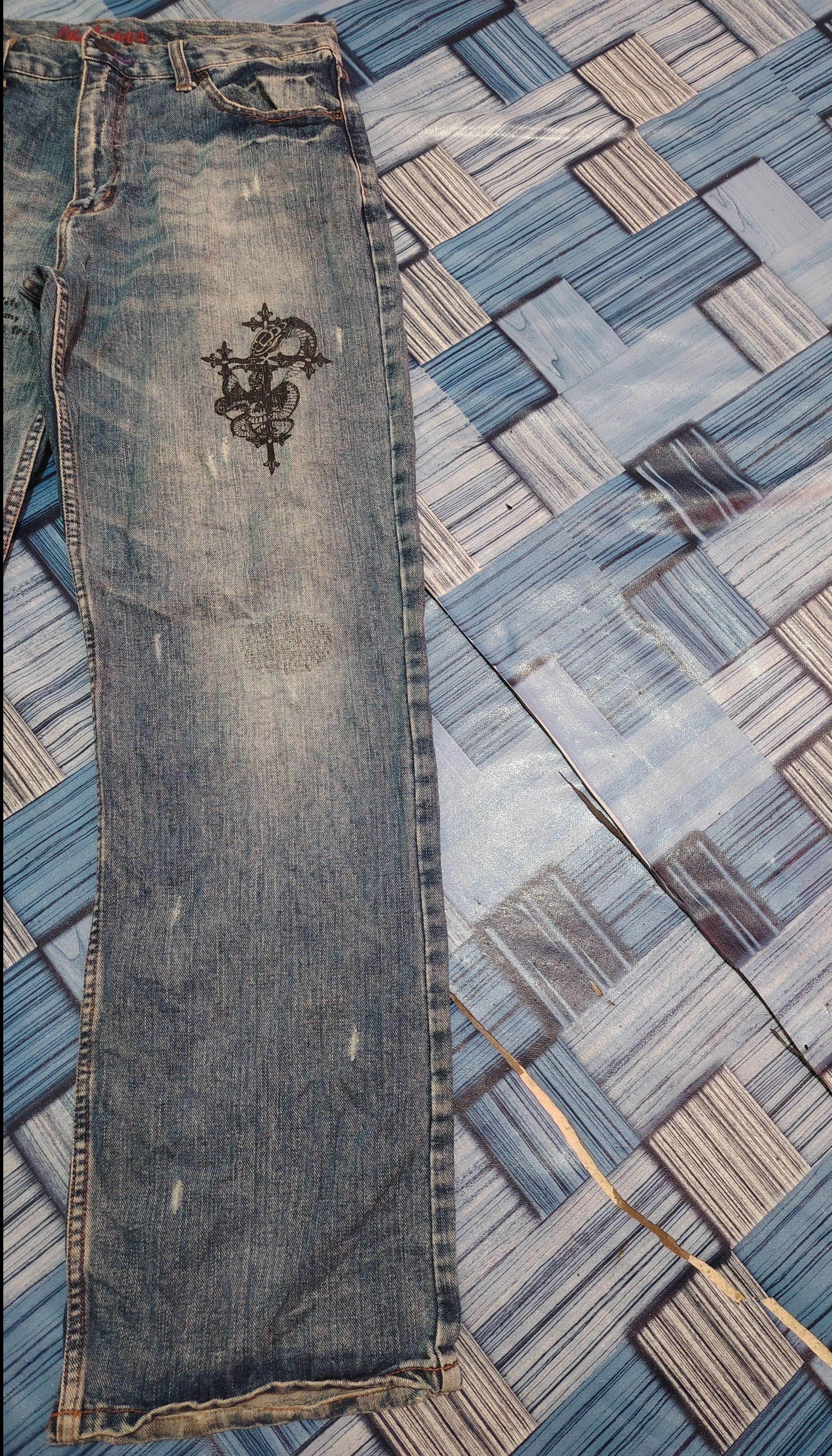 Who Decides War Japanese Nylaus Jeans Distressed denim Size US 32 / EU 48 - 4 Thumbnail