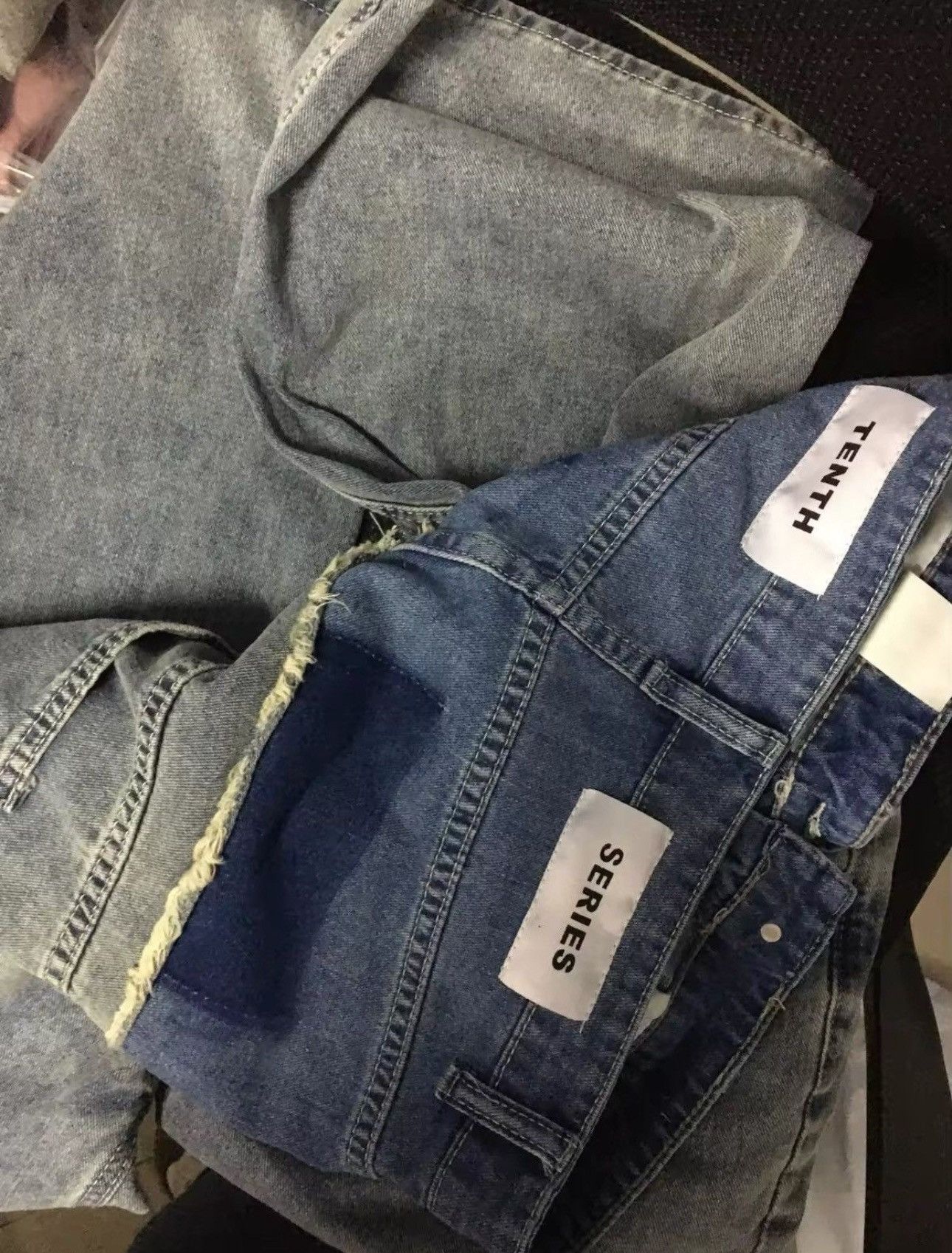 Jean Retro Double Stitching Washed Baggy Jeans Size US 33 - 8 Thumbnail