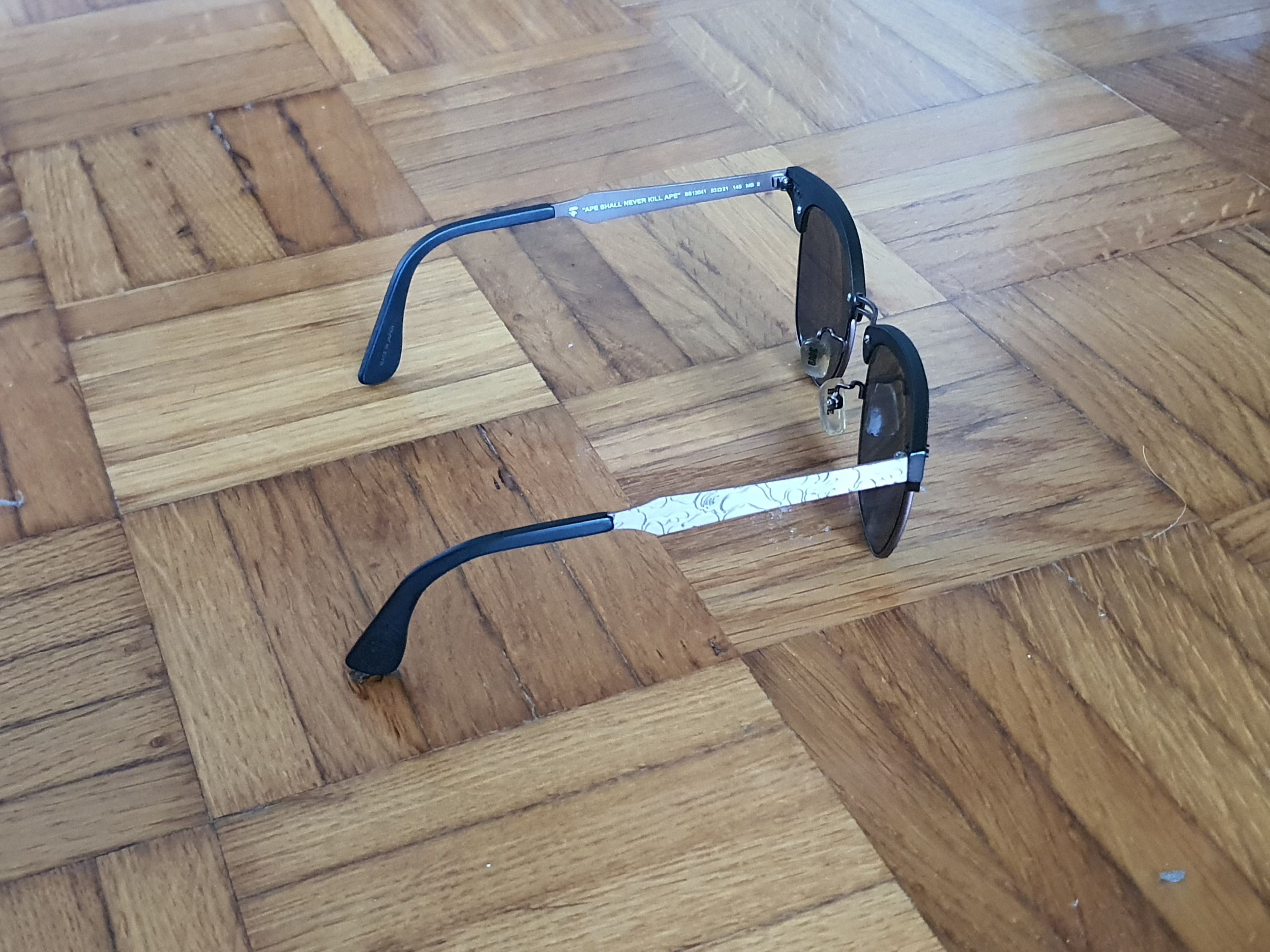 Bape Clubmaster Sunglasses Glasses w OG Camo Case (BS13041) Size ONE SIZE - 7 Thumbnail