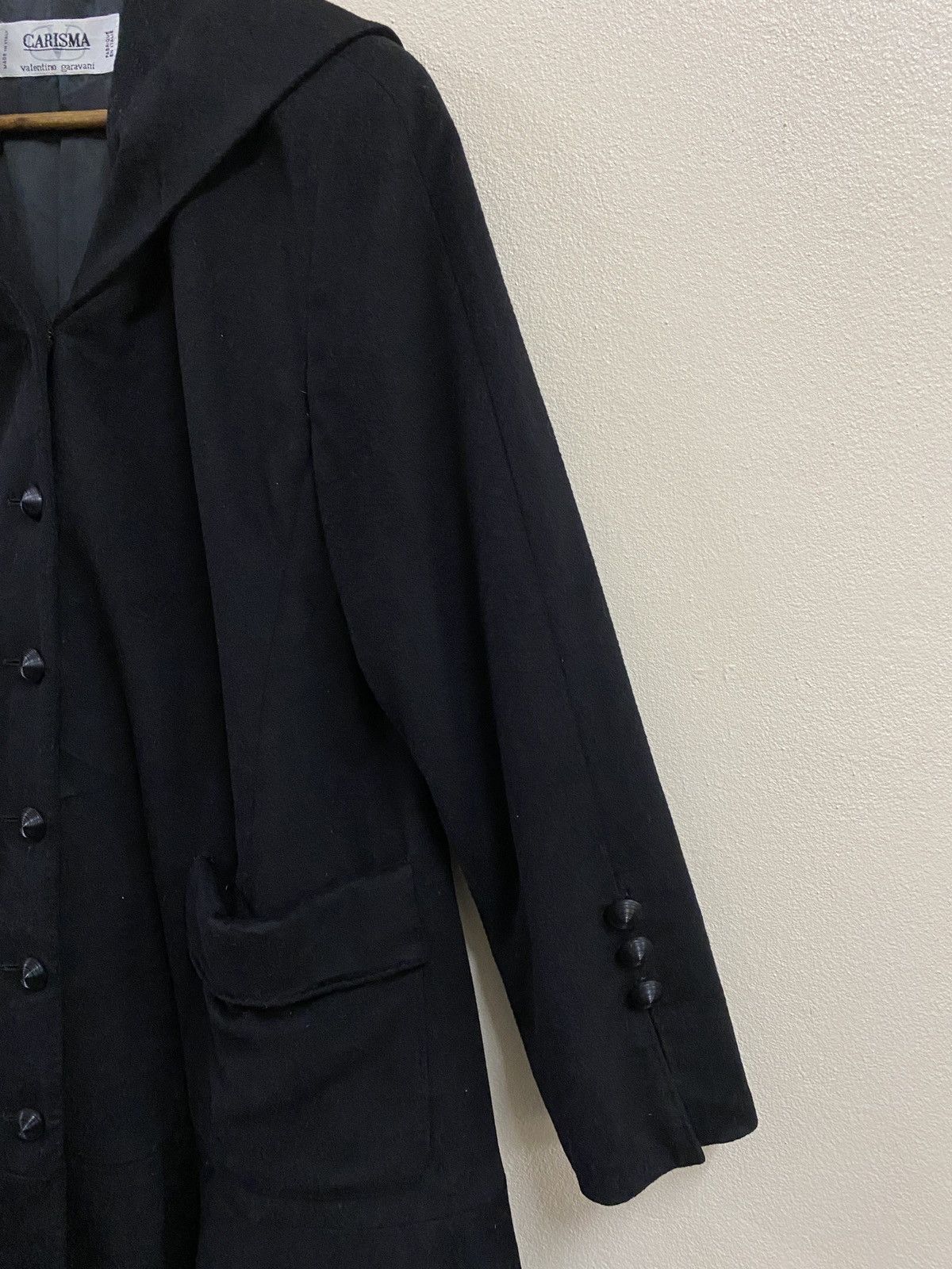 Valentino Vtg Valentino Garavani Lana Wool Coat Giaccone Jacket Black Size M / US 6-8 / IT 42-44 - 4 Thumbnail