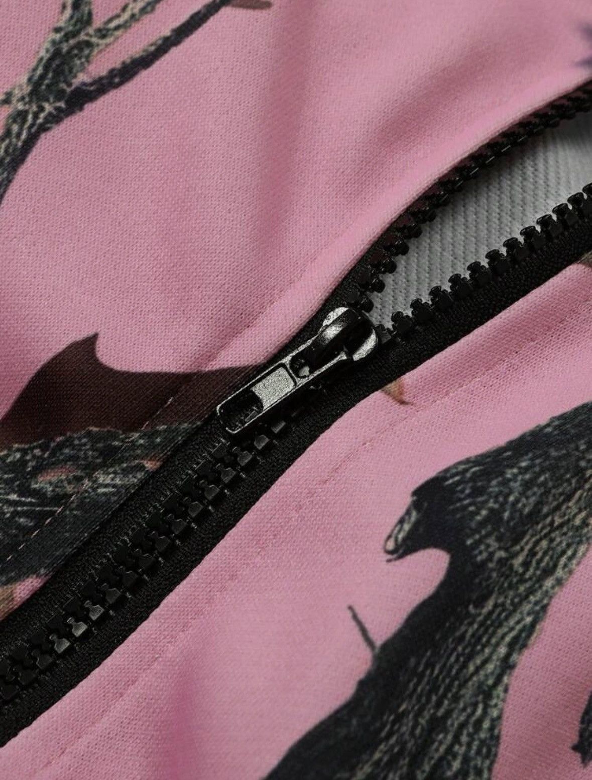 Other Pink forest camouflage oversize hooded zip-up sweatshirt Size US M / EU 48-50 / 2 - 4 Thumbnail