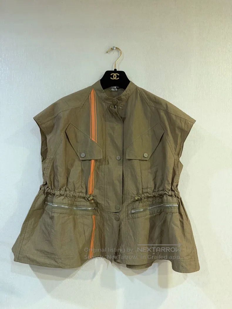 Hermes Hermes Khaki Work Drawstring Vest Size S / US 4 / IT 40 - 1 Thumbnail