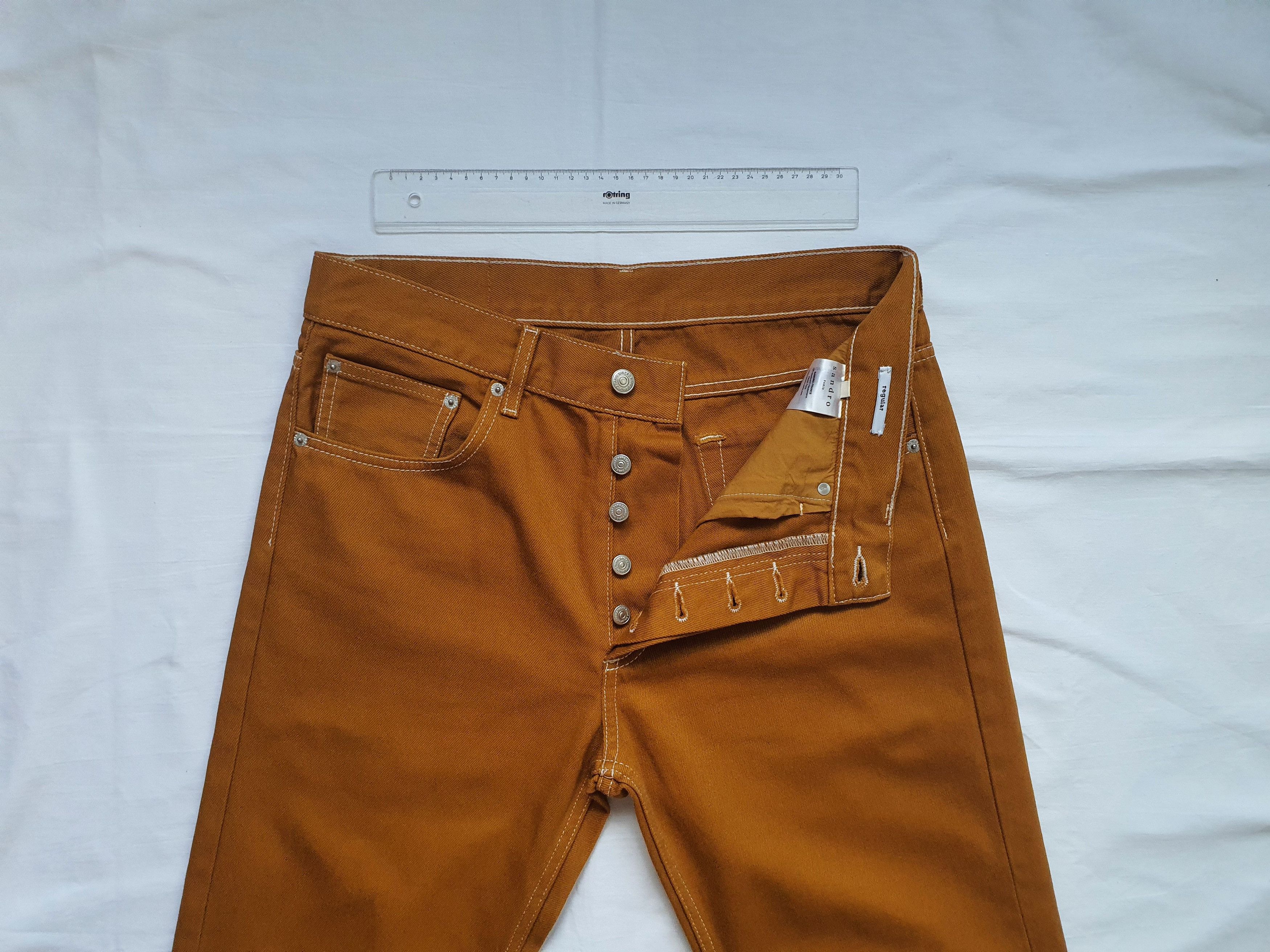 Sandro Regular Fit Denim Jeans (Code: P6468S) - Caramel - Sz W31 Size US 31 - 4 Thumbnail