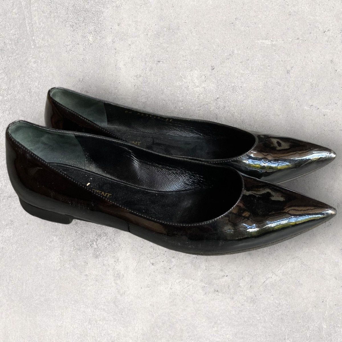 Saint Laurent Black Patent Ballet Flats