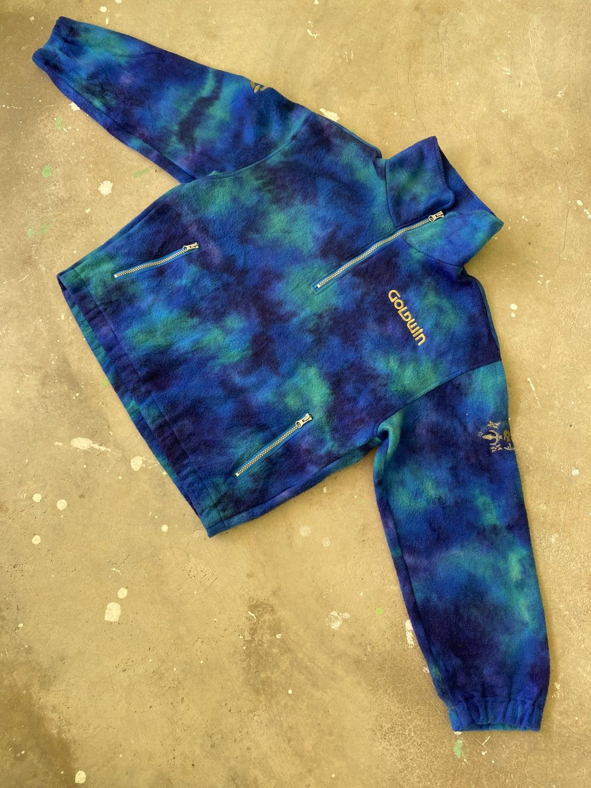 Goldwin Vintage Goldwin Japan Abstract Fleece Pullover Jacket Size US L / EU 52-54 / 3 - 5 Thumbnail