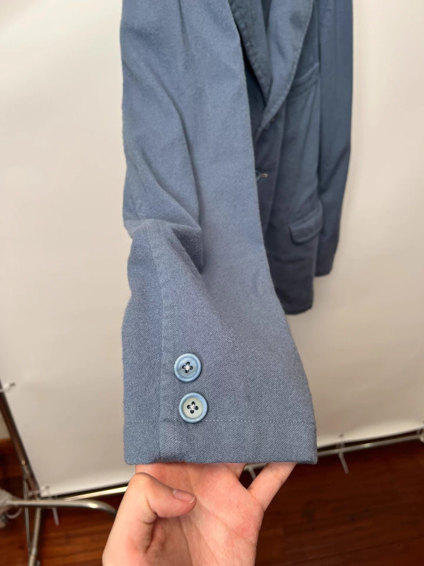 Yohji Yamamoto Yohji Yamamoto YS for Man 03aw muted blue wool blazer Size US L / EU 52-54 / 3 - 5 Thumbnail