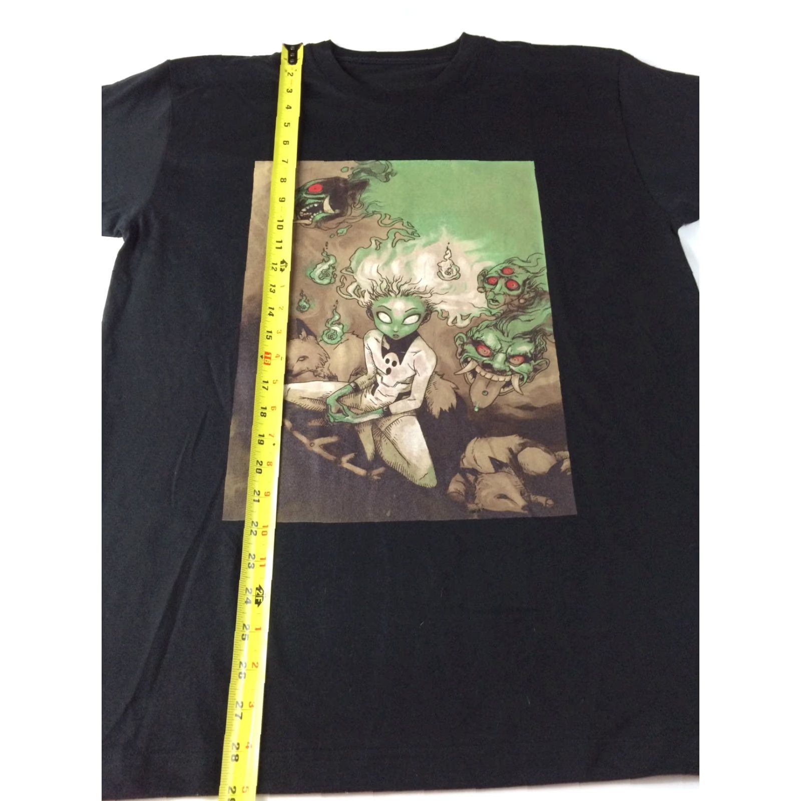 Vintage VINTAGE Green Dark Female Elf - Goblin Demon Art T Shirt Sz M - Mystic Zelda Link NWOT Size US M / EU 48-50 / 2 - 5 Thumbnail