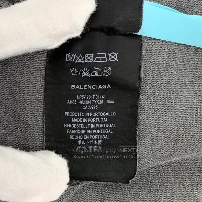 Balenciaga Balenciaga Dark gray washed old logo letter printed round Size US XS / EU 42 / 0 - 7 Thumbnail
