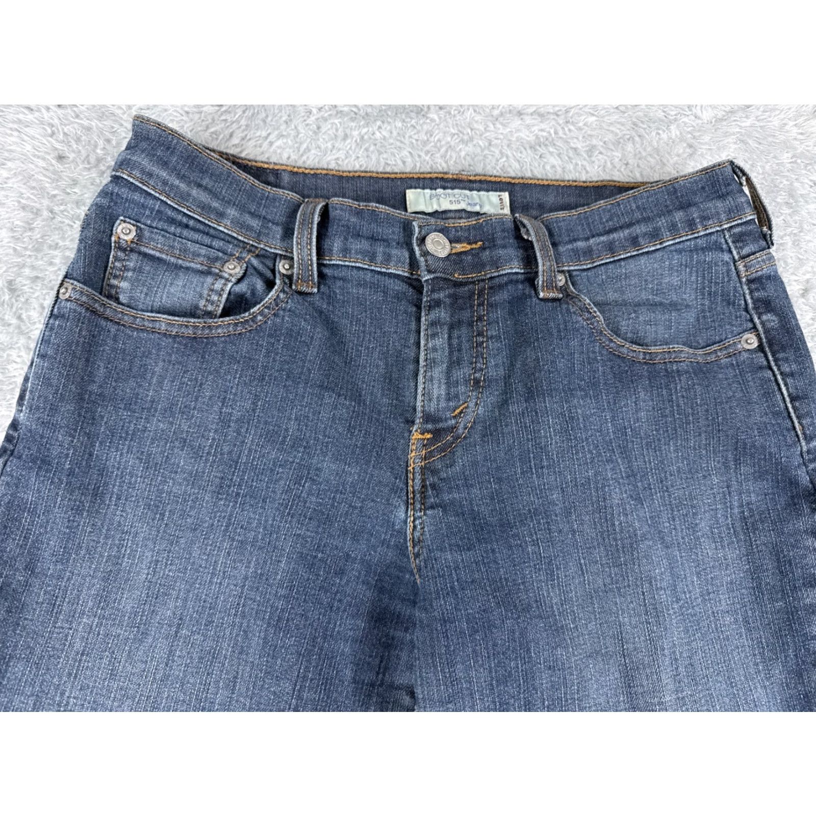 Levi's Levis 515 Jeans Women Blue Denim Bootcut Mid Rise 28x31 Cotton Blend 6 Regular Size 28" / US 6 / IT 42 - 4 Thumbnail