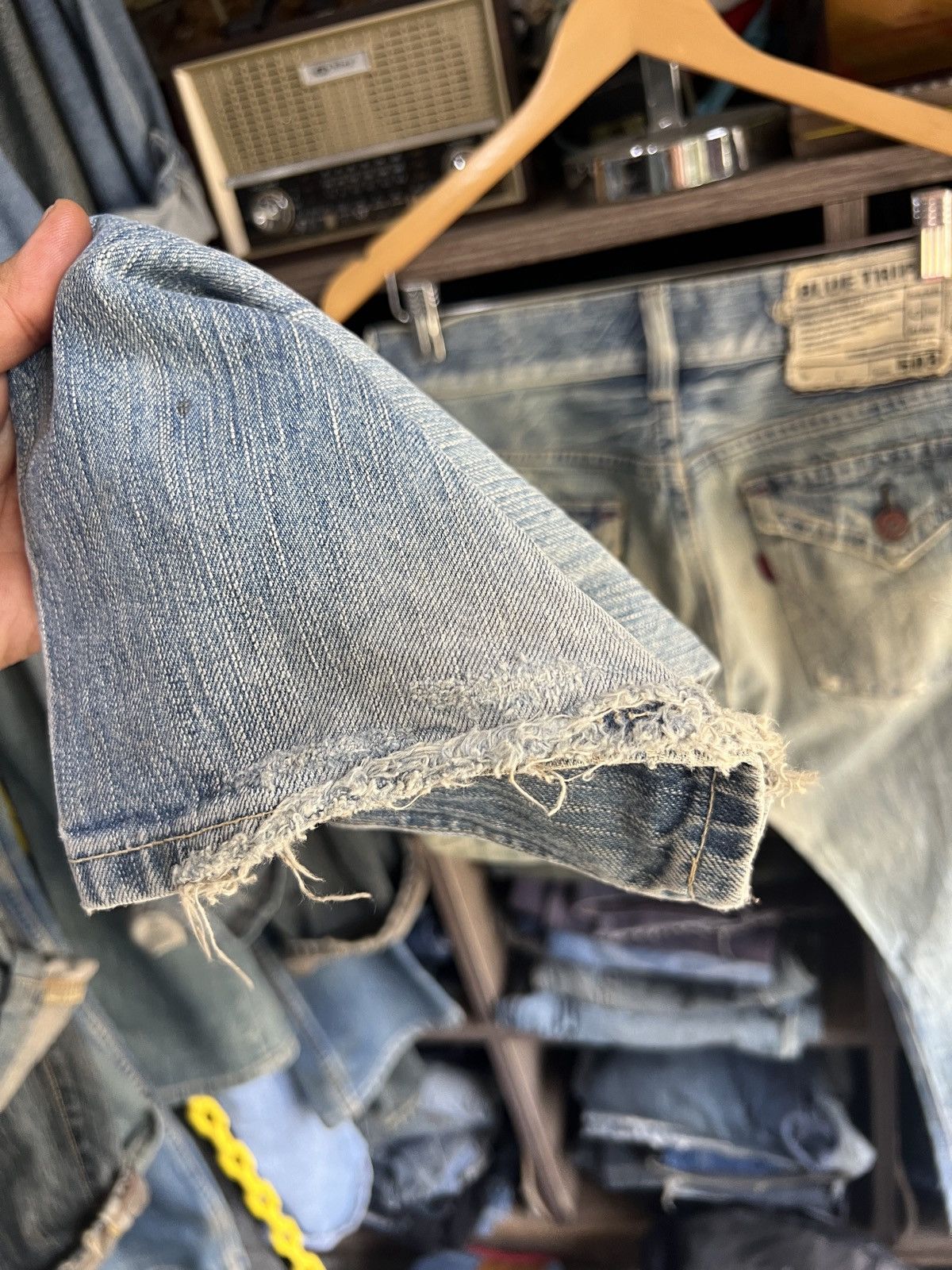 Edwin 🔥Vintage Edwin Blue Trip Distressed Denim Size US 32 / EU 48 - 14 Thumbnail