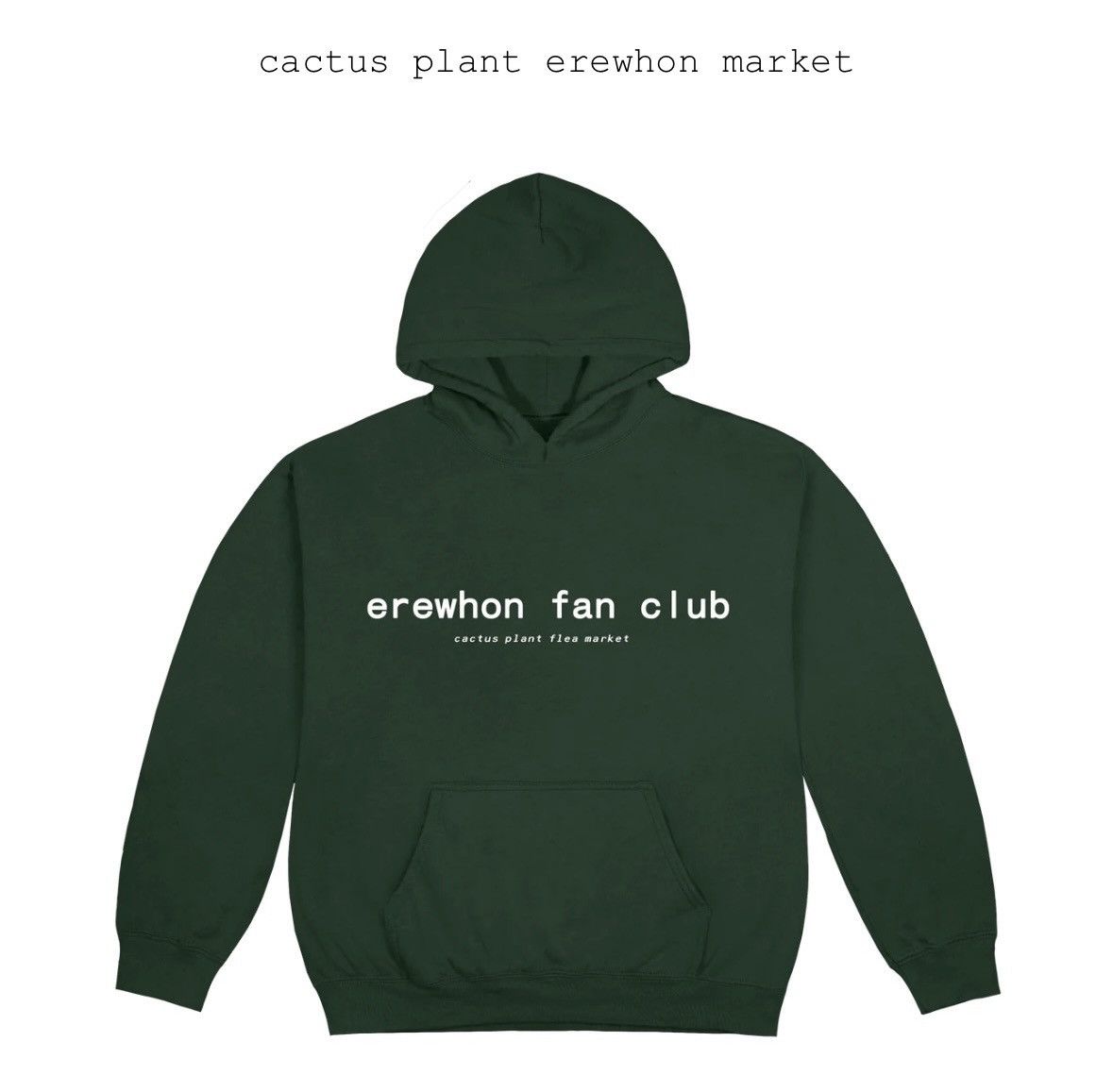 image of Cactus Plant Flea Market X Fan Club Erewhon Yuzu Hoodie in Green, Men's (Size XL)