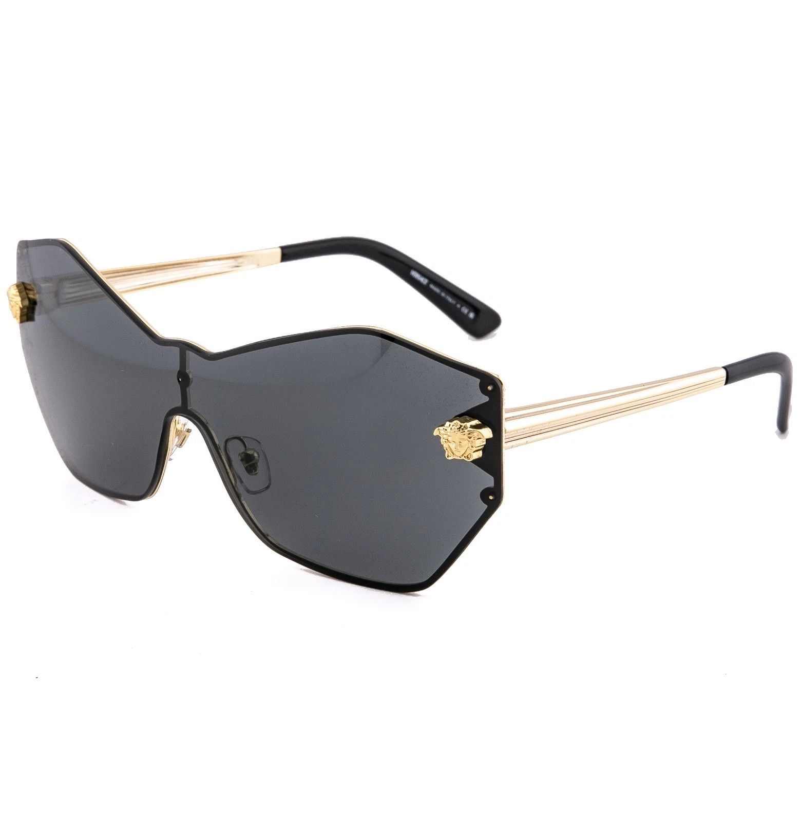 Versace VERSACE VE2182 GLAM Stud Medusa Head 2182 Black Sunglasses Size ONE SIZE - 3 Thumbnail