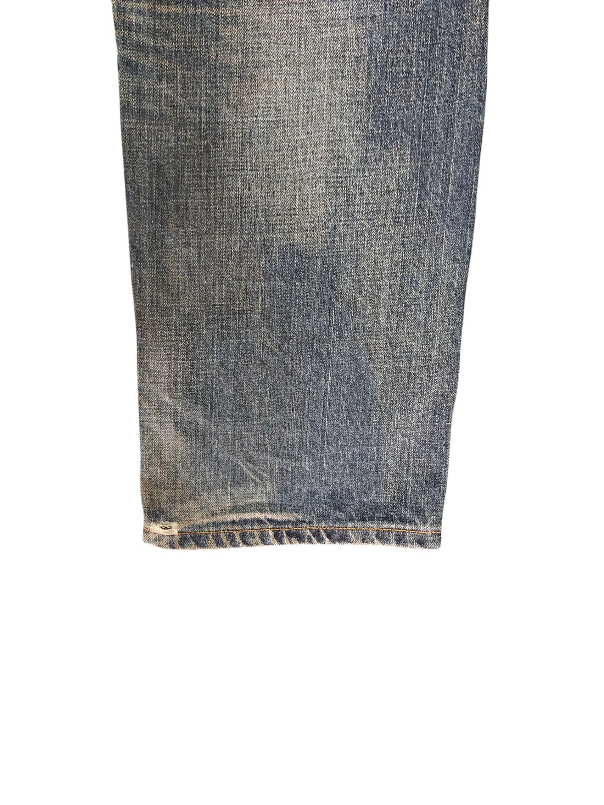 Comme des Garcons × Undercover Vintage Edwin Leather Trim Distress Denim Jeans Size US 33 - 5 Thumbnail
