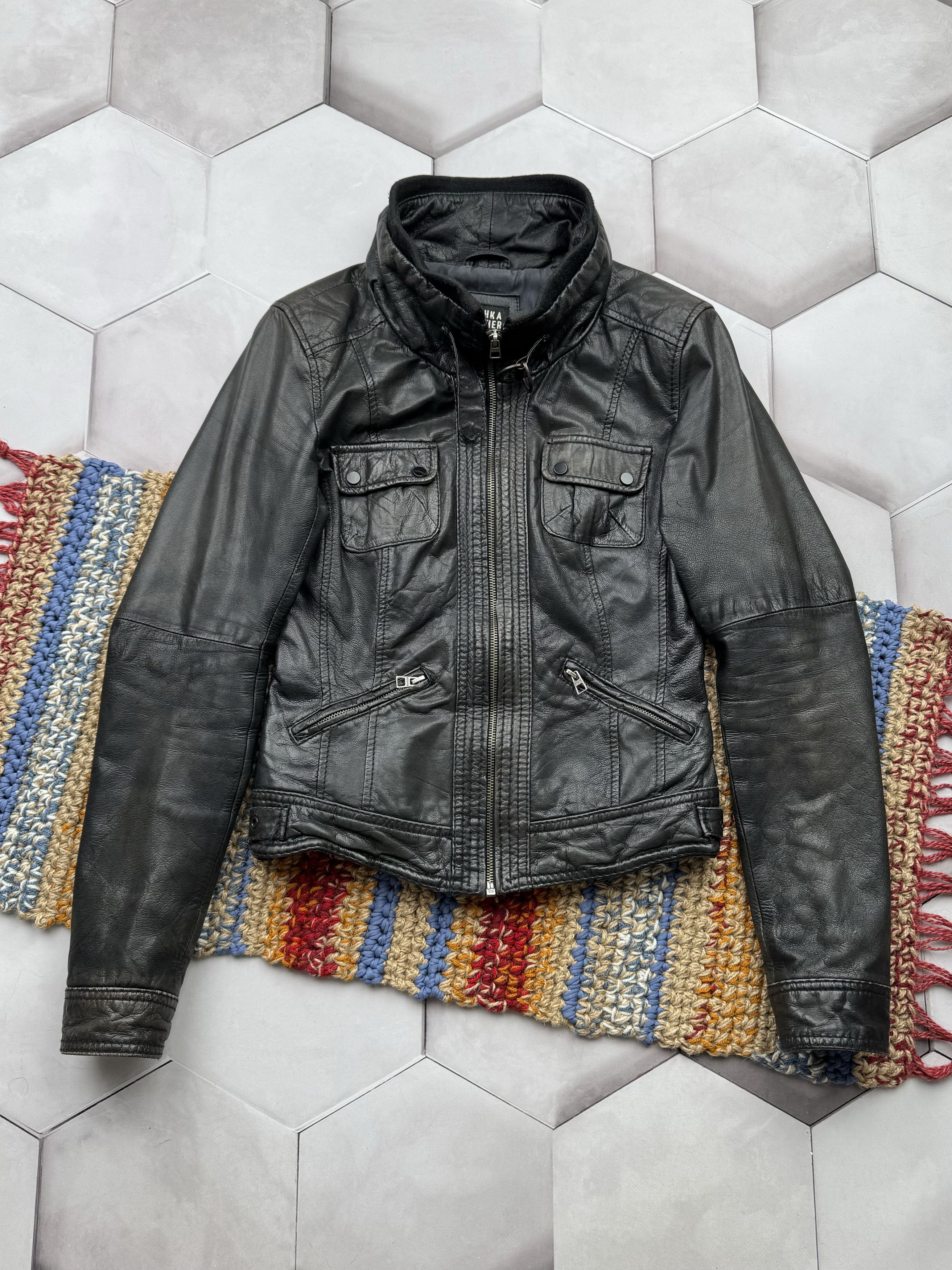 Vintage Vintage Cropped Leather Jacket Size M / US 6-8 / IT 42-44 - 1 Thumbnail