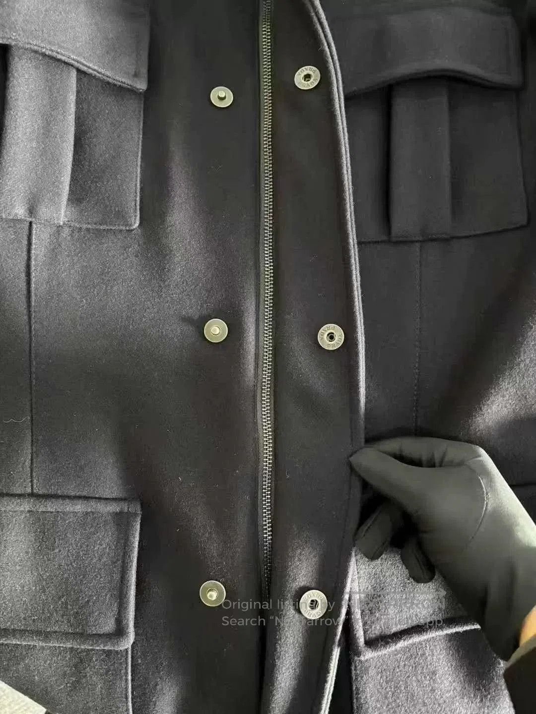 Prada navy blue wool pocket military coat. Size US L / EU 52-54 / 3 - 5 Thumbnail