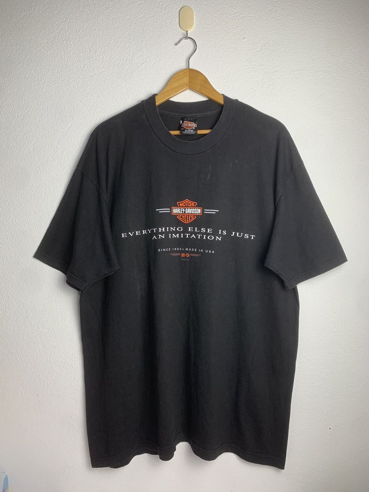 Harley Davidson 90s Vintage Harley Davidson T-Shirt Size US XL / EU 56 / 4 - 2 Thumbnail