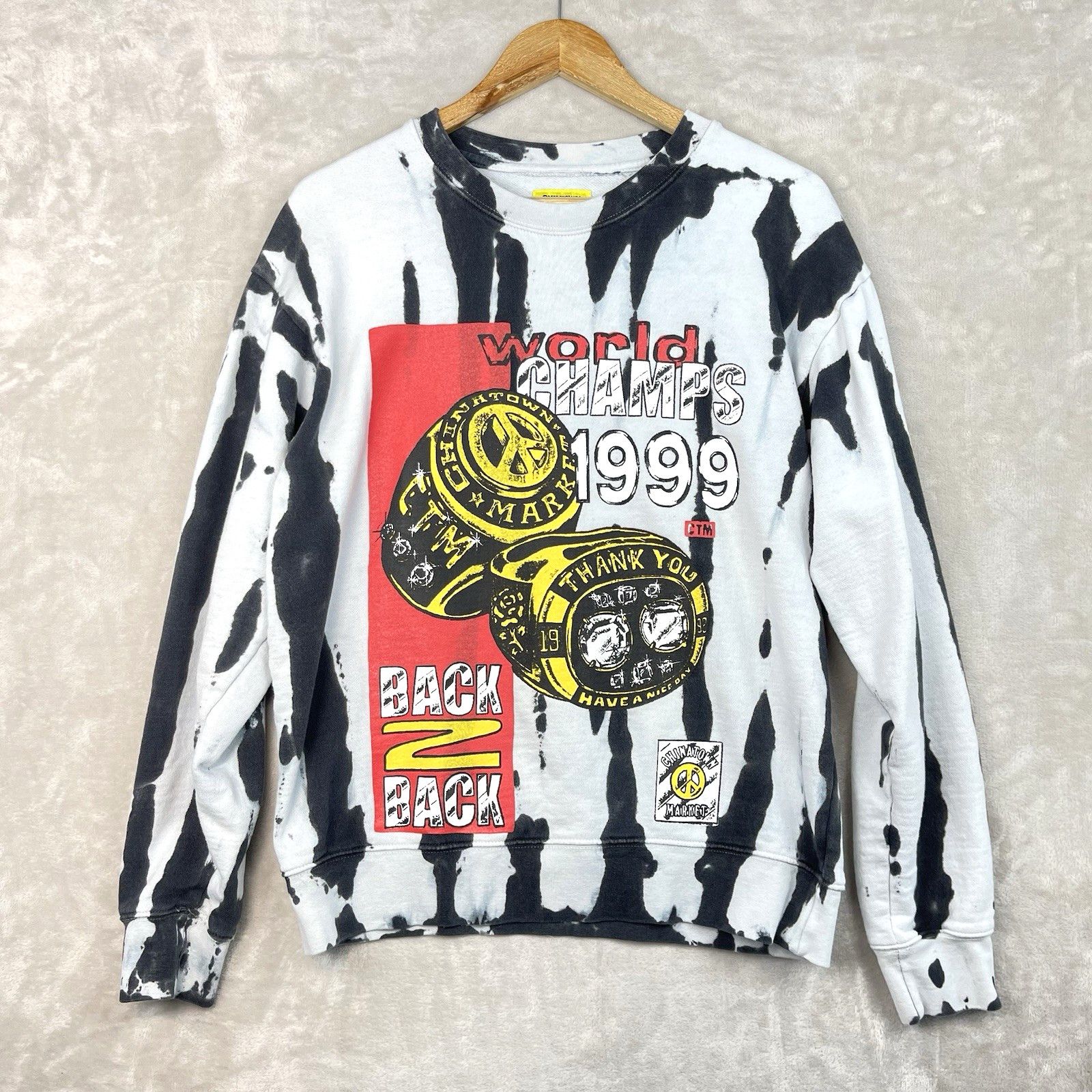 Market Chinatown Market World Champs 1999 Tie Dye Crewneck Medium Size US M / EU 48-50 / 2 - 1 Thumbnail
