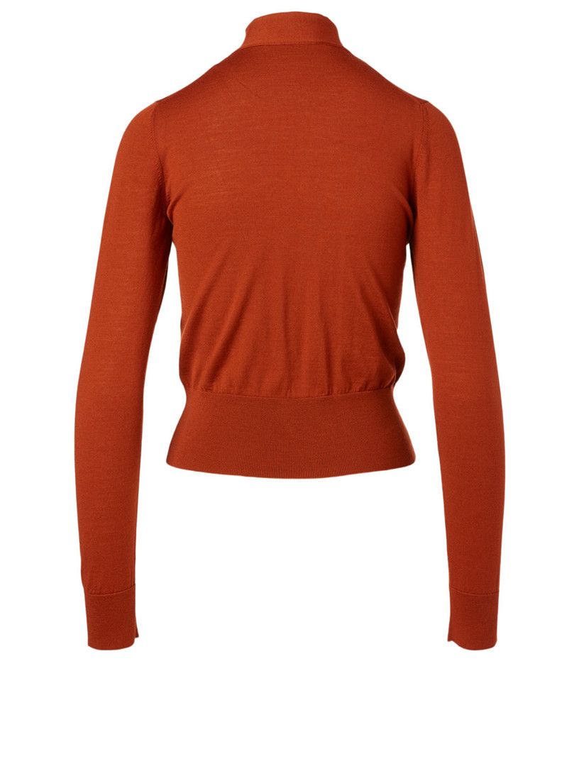 Dolce & Gabbana o1y0925 Bow Collar Sweater in Rust Size S / US 4 / IT 40 - 2 Thumbnail