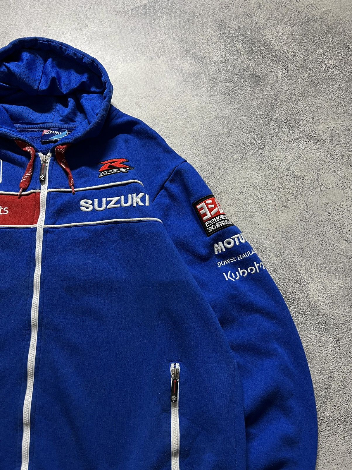 Vintage Vintage Y2k Suzuki GSX 💙 Racing Zip Hoodie 00’s Size US XXL / EU 58 / 5 - 8 Thumbnail
