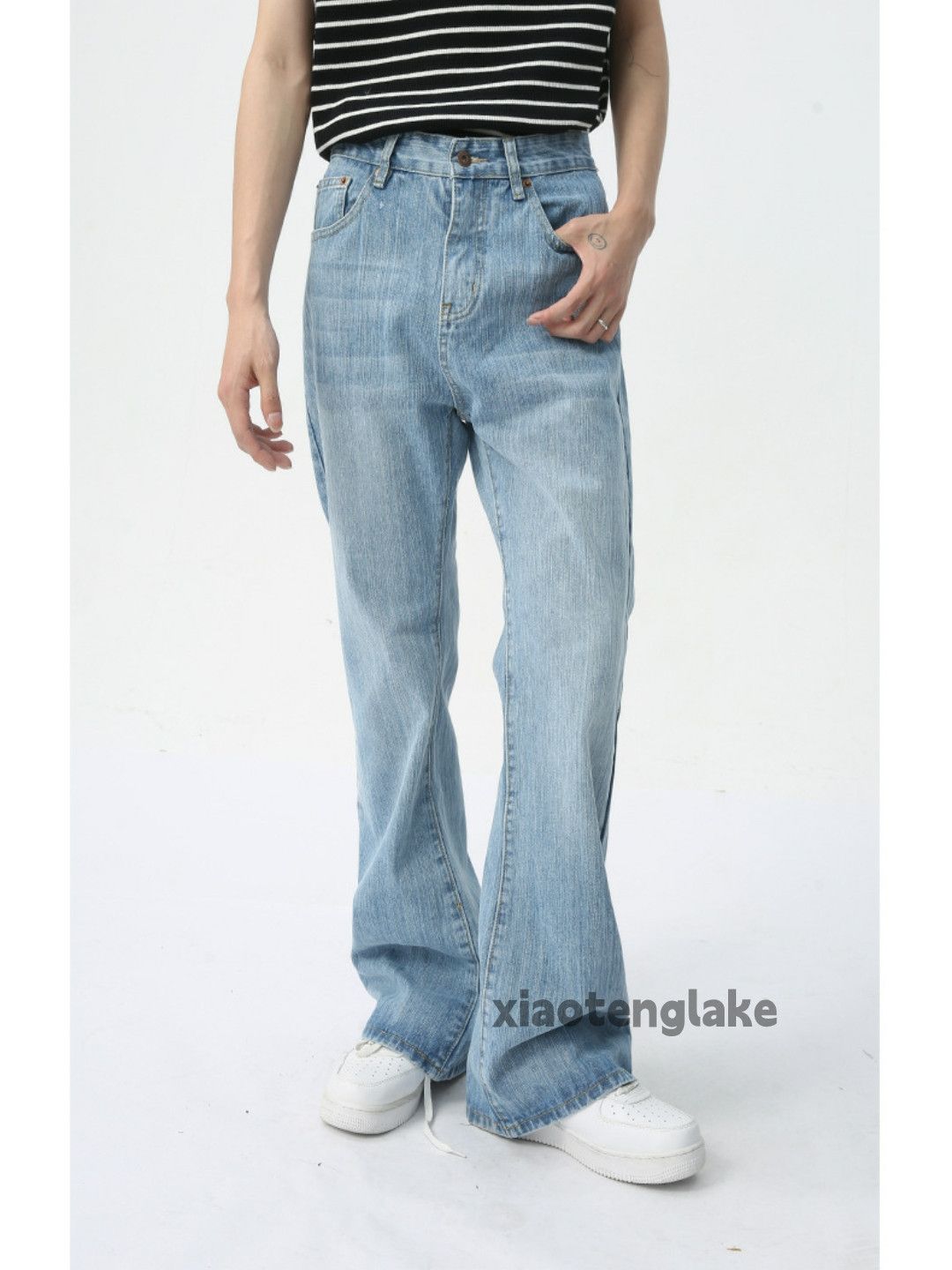 Jean × Vintage washed faded cleanfit yuppie y2k bootcut flared jeans Size US 32 / EU 48 - 1 Thumbnail