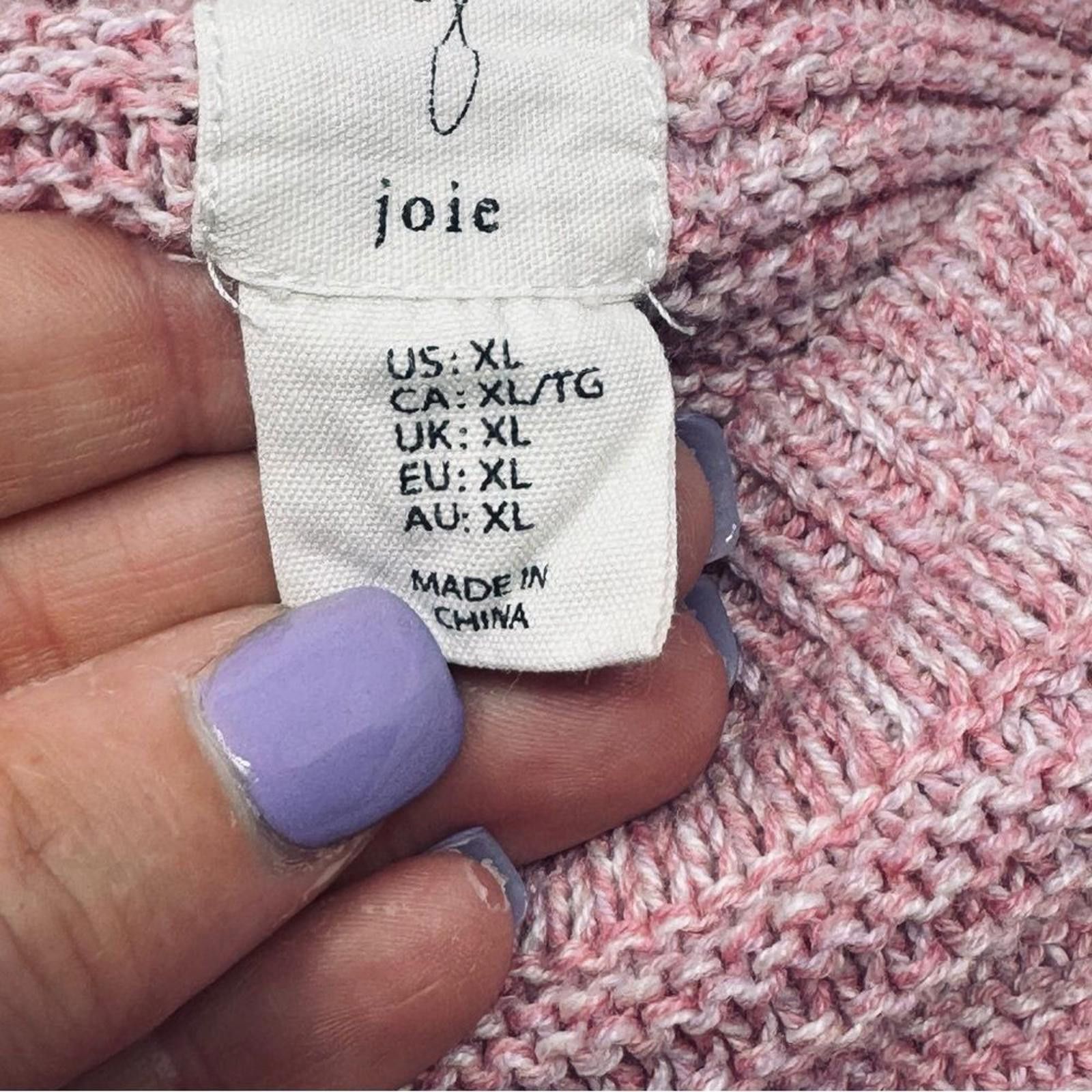 Jones New York NWOT. Joie. Women's Pink Knit Button Sweater. Size XL. Size XL / US 12-14 / IT 48-50 - 4 Thumbnail