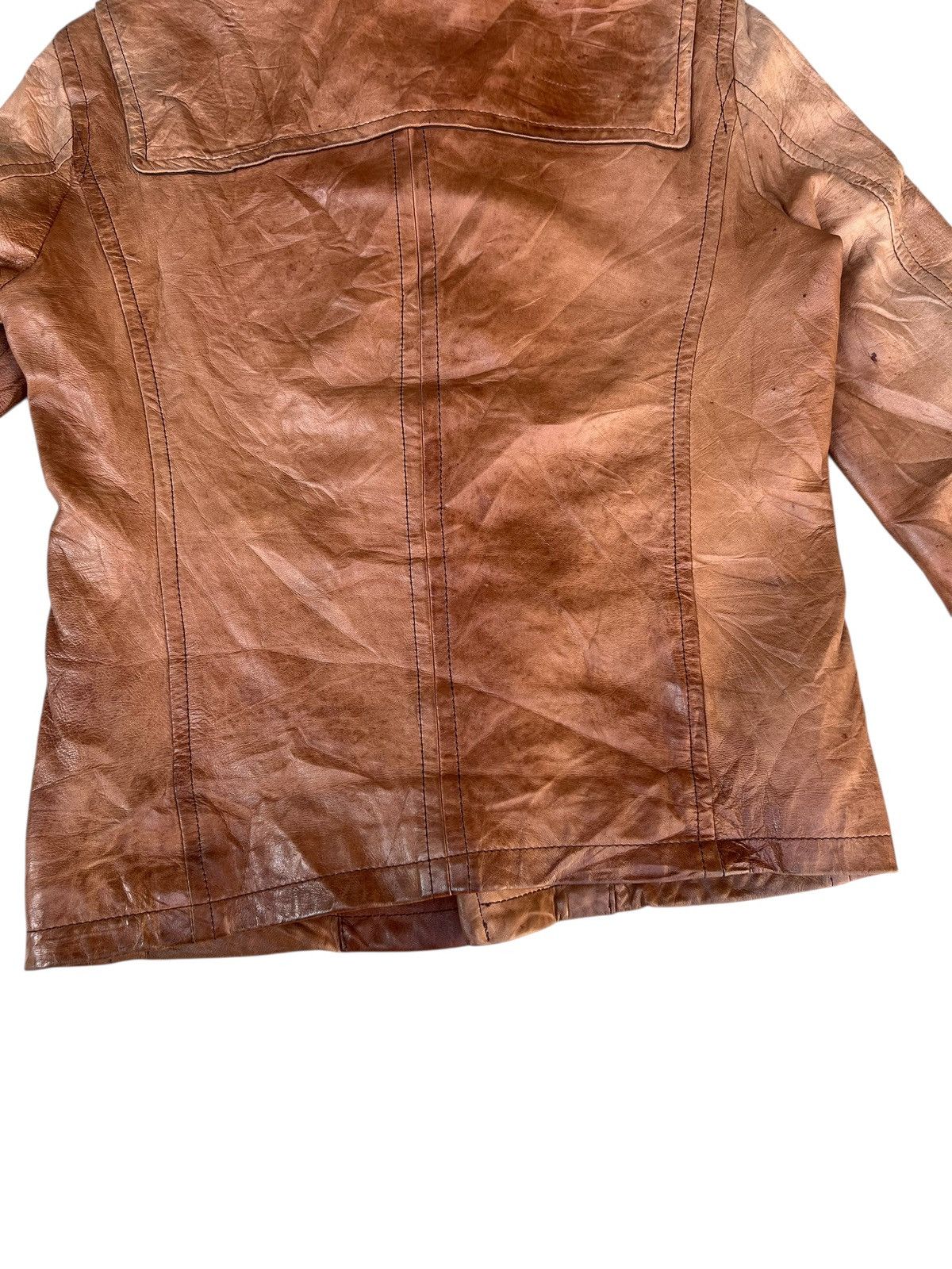 Ekam Haruf Japan Patina Sheepskin Leather Hoodie Toggle Jacket Size US M / EU 48-50 / 2 - 20 Thumbnail