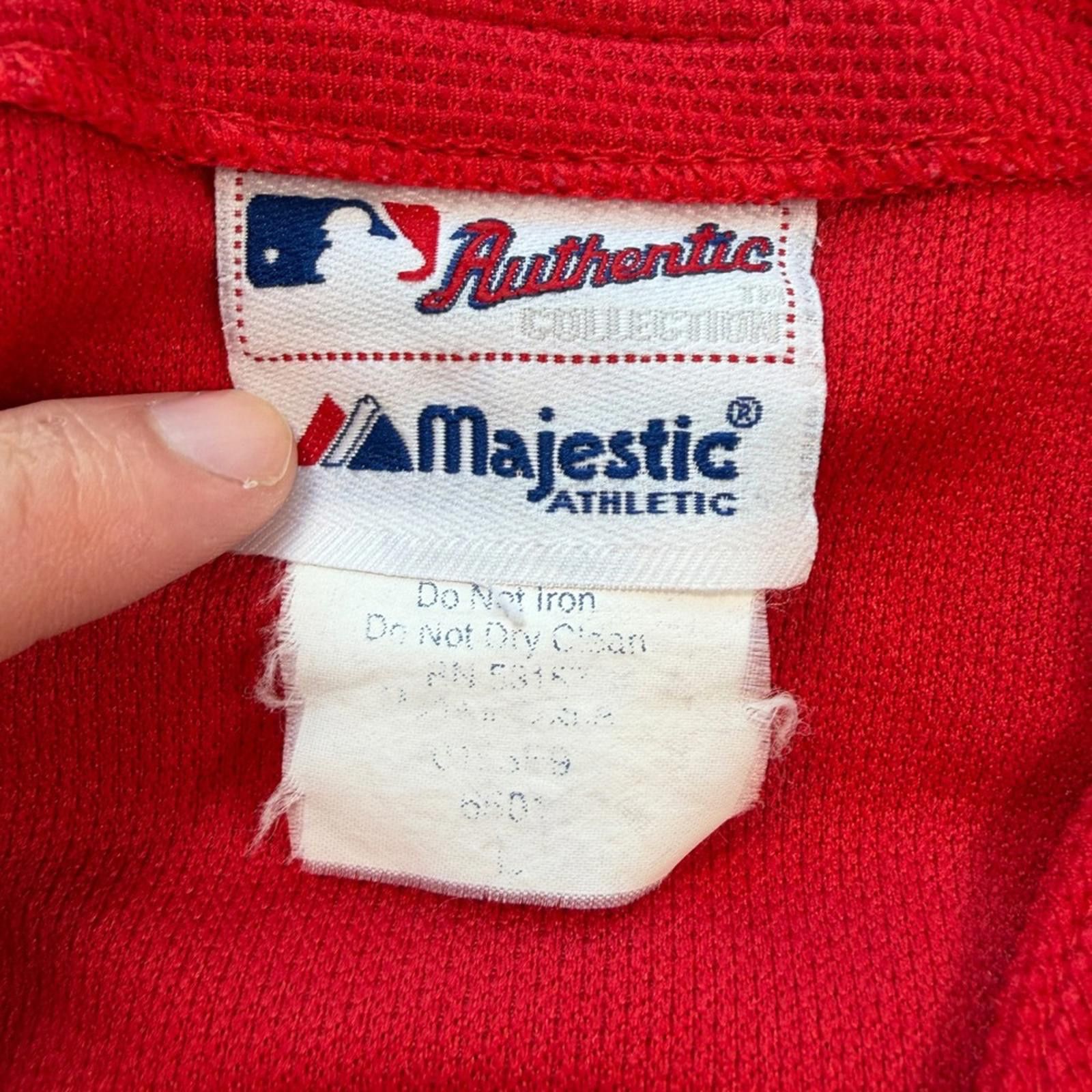 Majestic Vintage Boston Red Sox Majestic MLB Red Baseball Jersey Size US XL / EU 56 / 4 - 4 Thumbnail