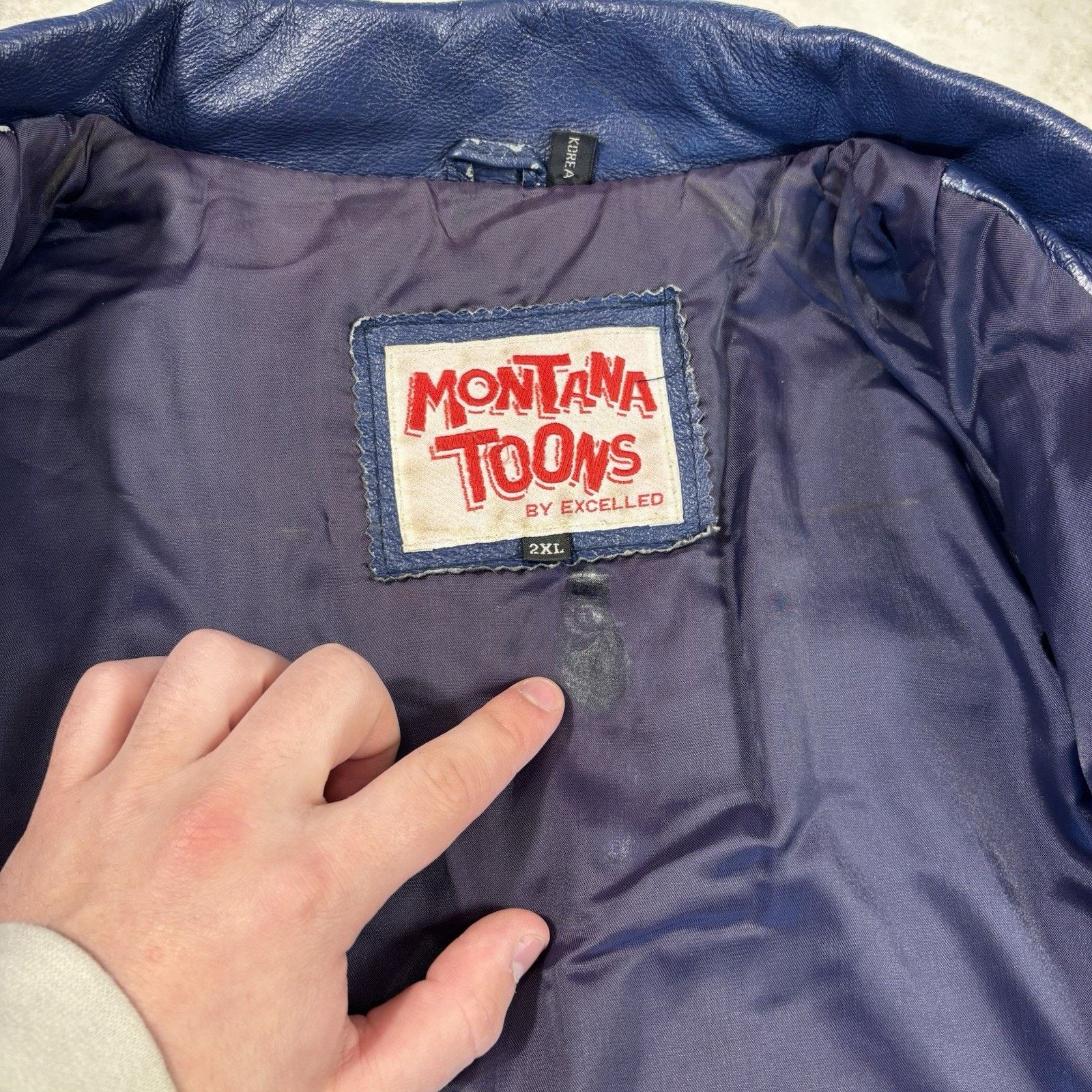 NFL Vintage Dallas Cowboys Flintstones Leather Jacket Mens 2XL Size US XXL / EU 58 / 5 - 13 Thumbnail